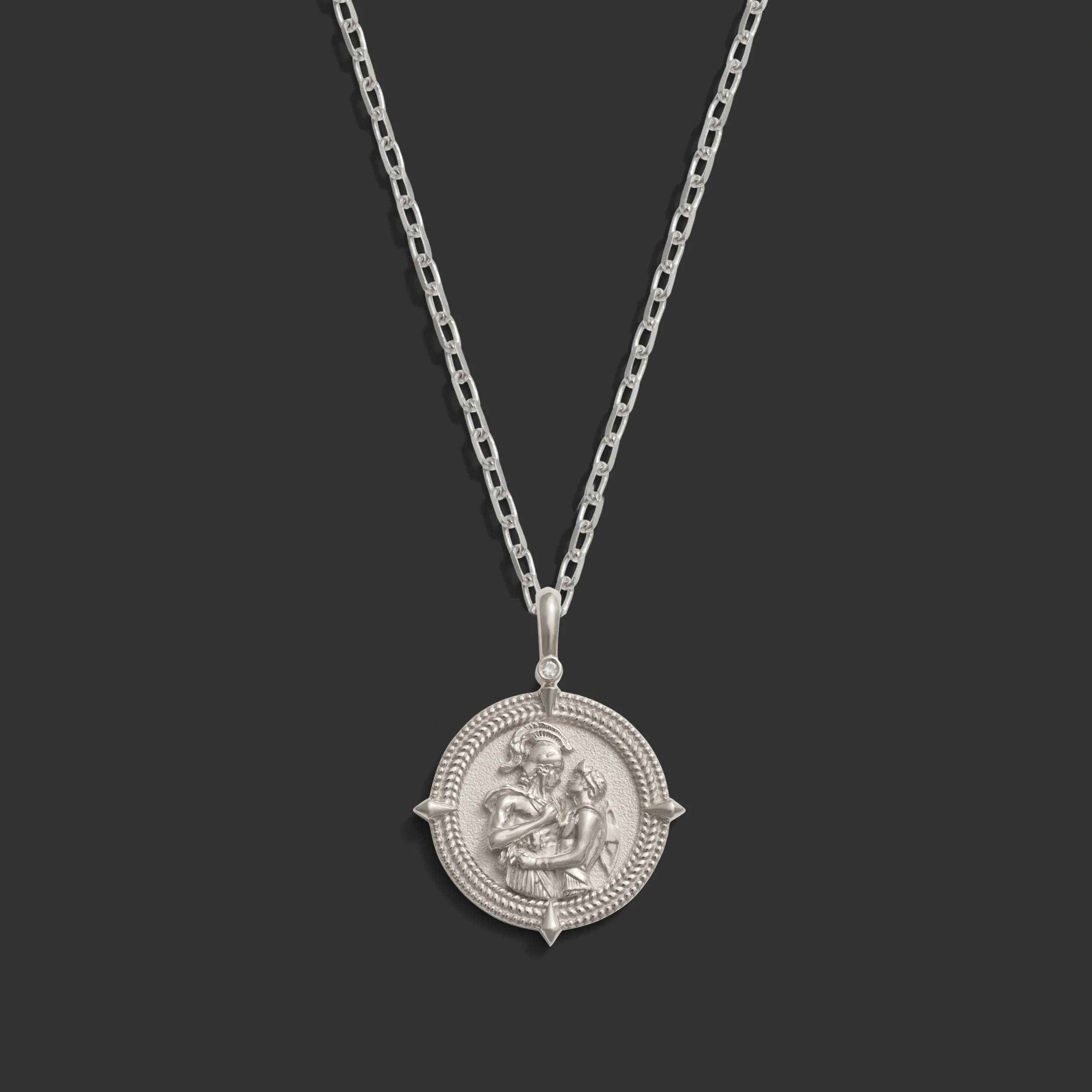 Diamond Achilles & Patroclus Necklace - Image 10