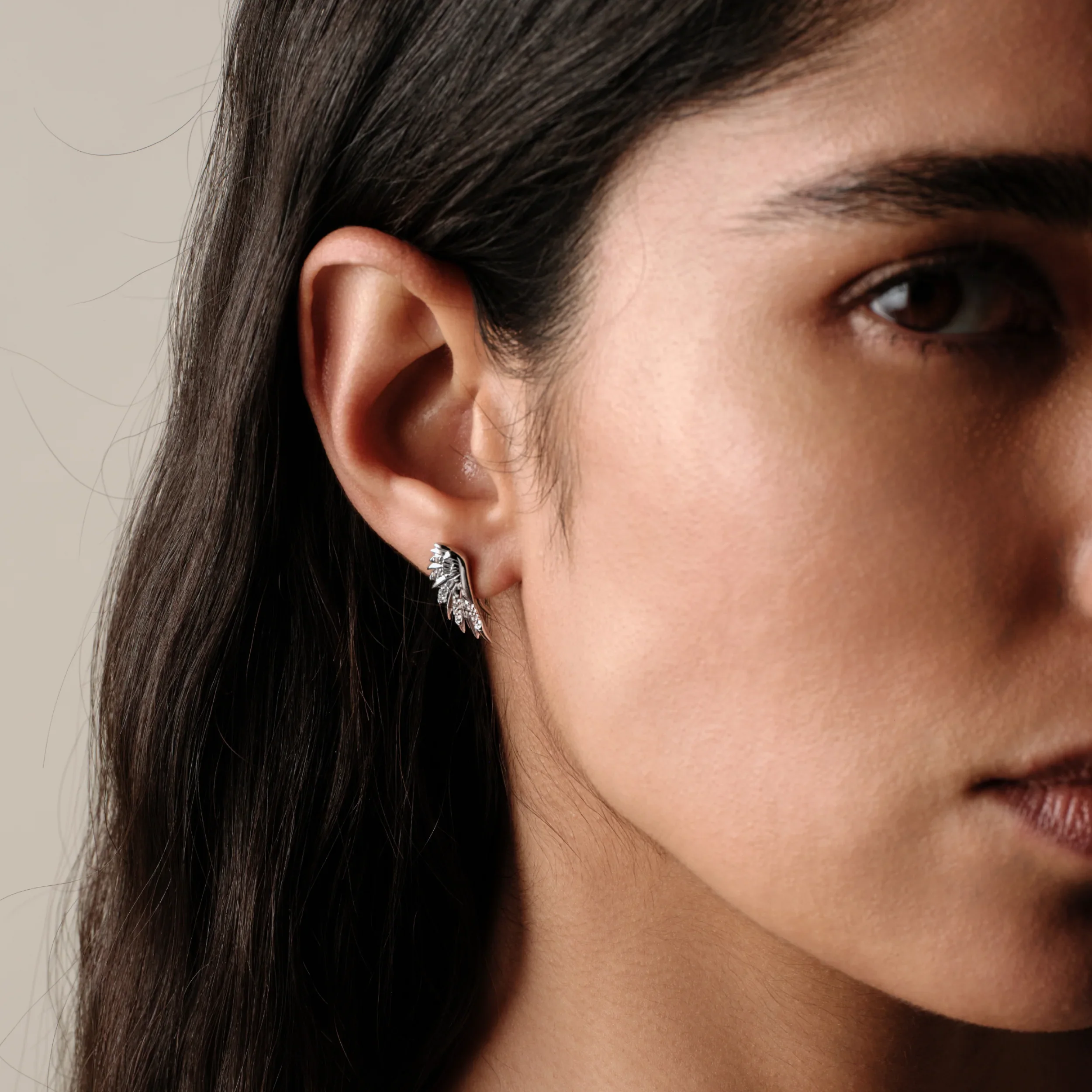 Sapphire Wing Ear Climber - Image 4
