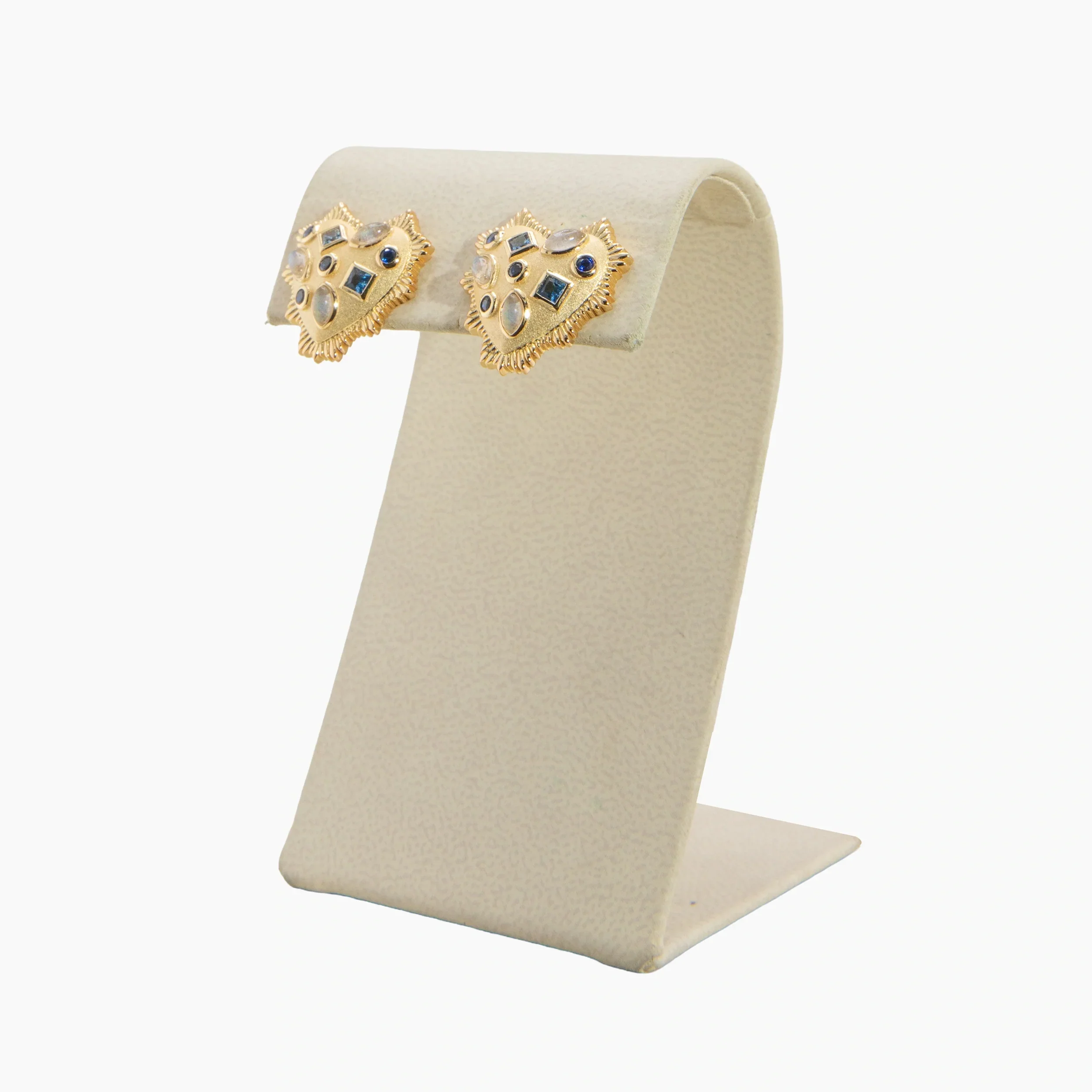 Archive Blue Radiant Heart Earrings