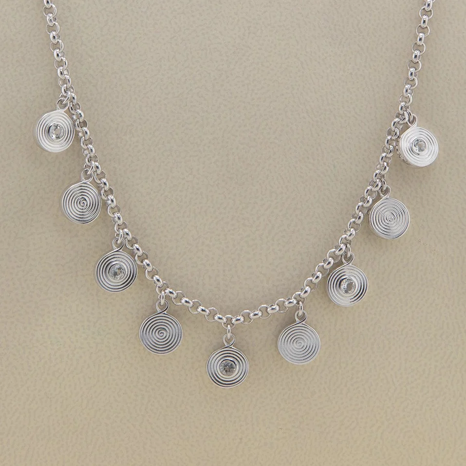 Archive Circular Disks Station Necklace - Image 2