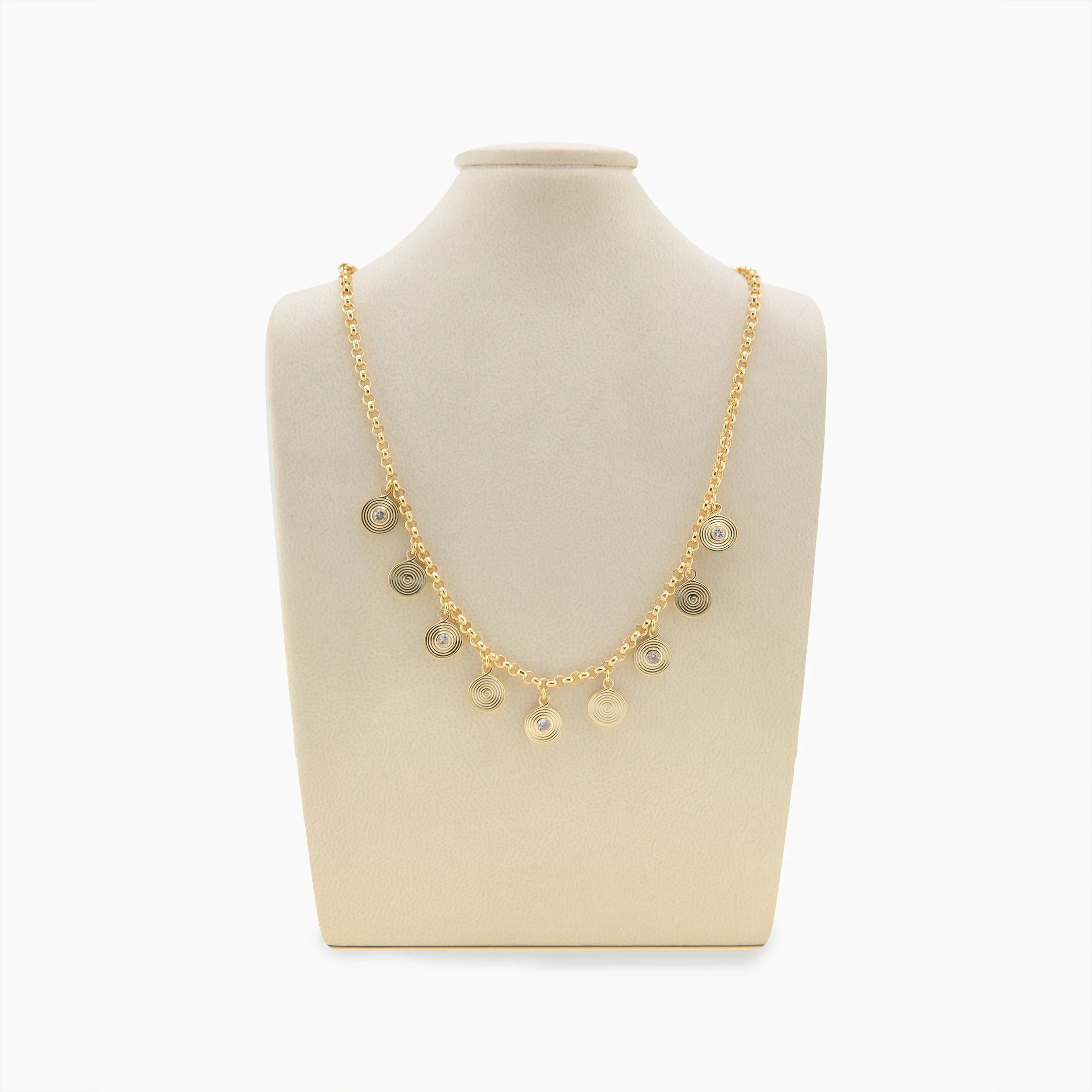 Archive Circular Disks Station Necklace - Image 4