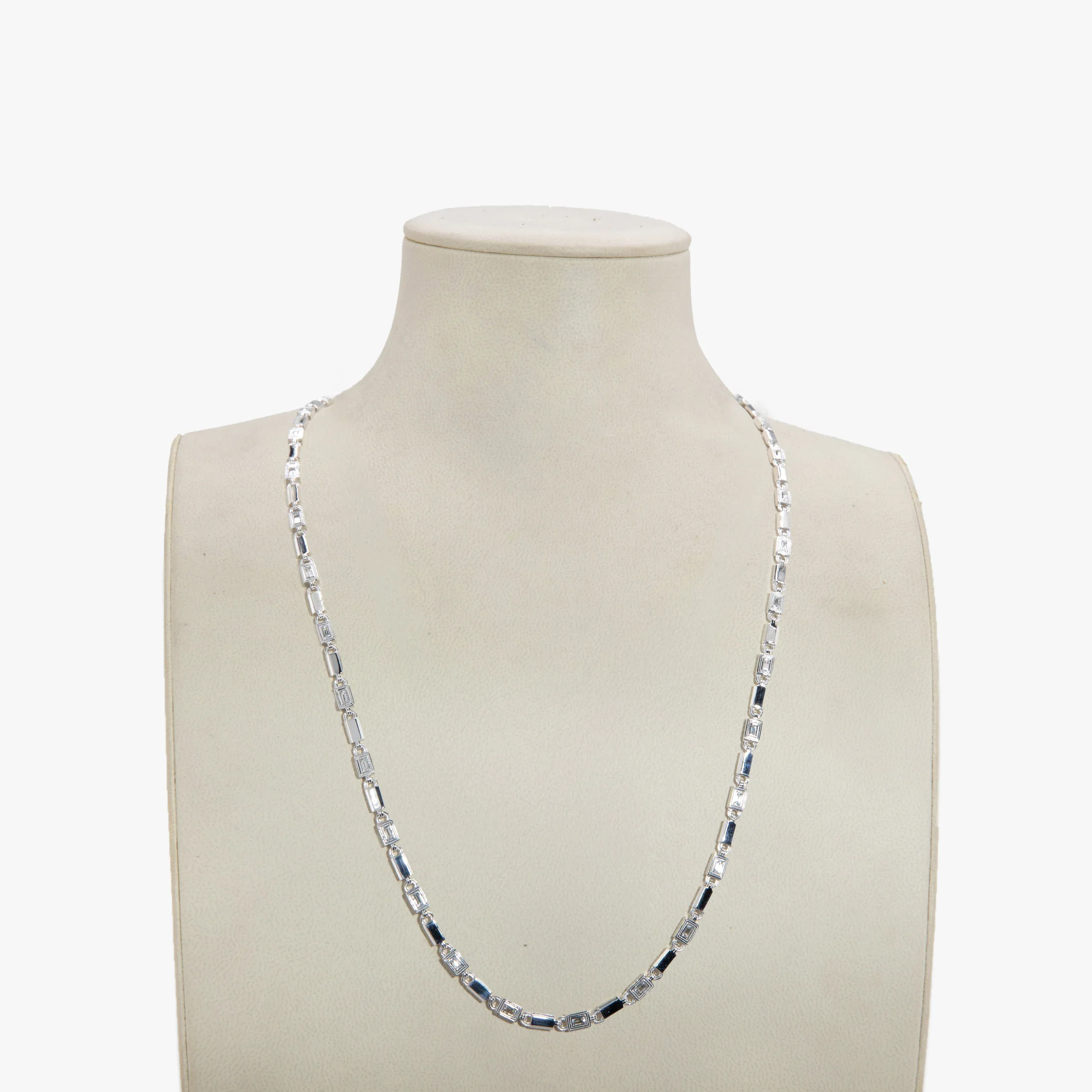 Archive Geo Link Tennis Necklace - Image 4