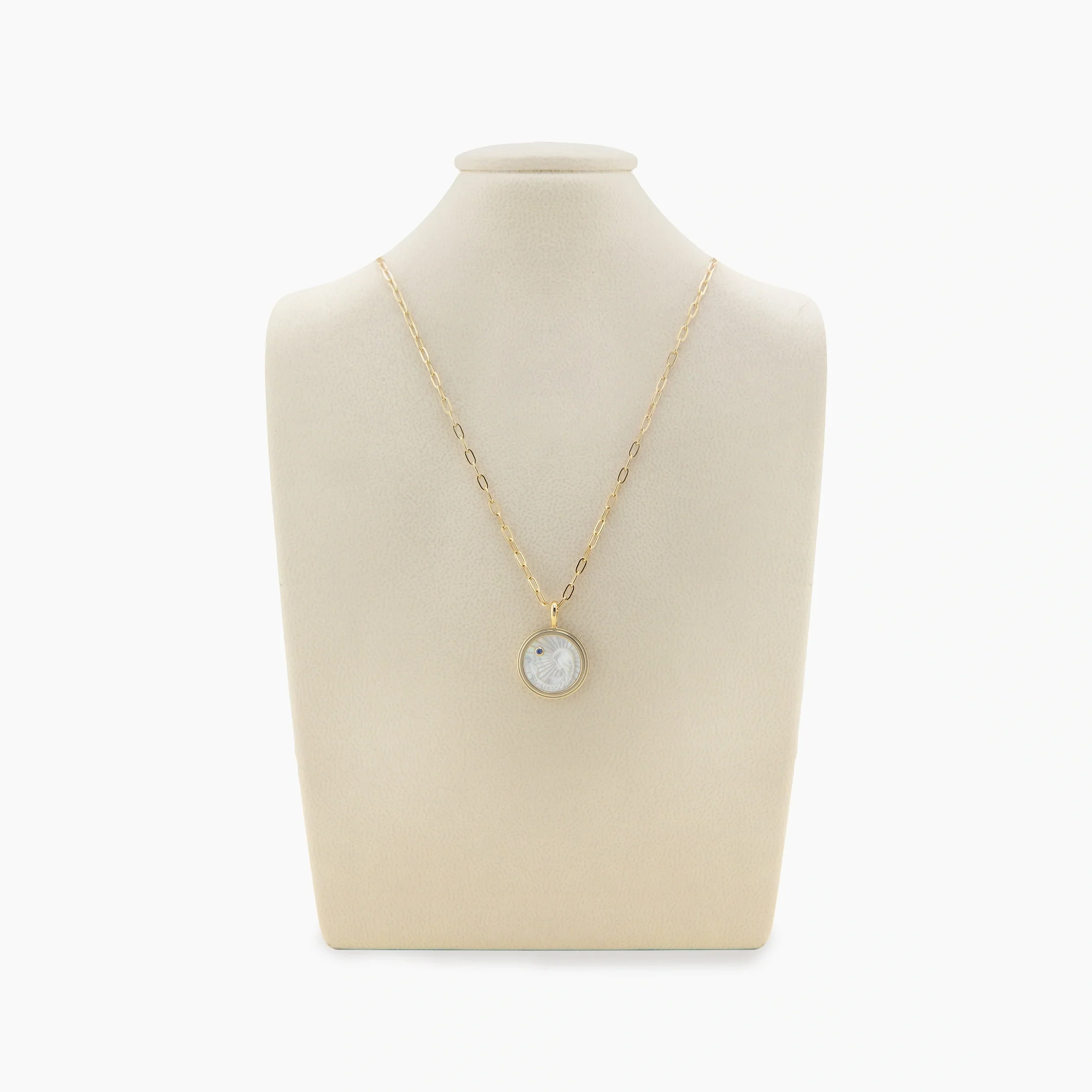 Archive Goddess Carved Gemstone Necklace