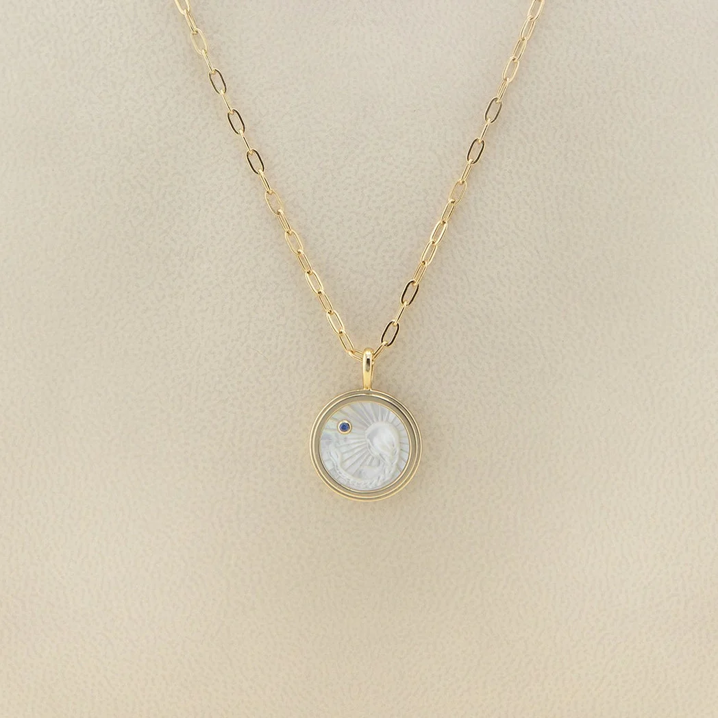 Archive Goddess Carved Gemstone Necklace - Image 2