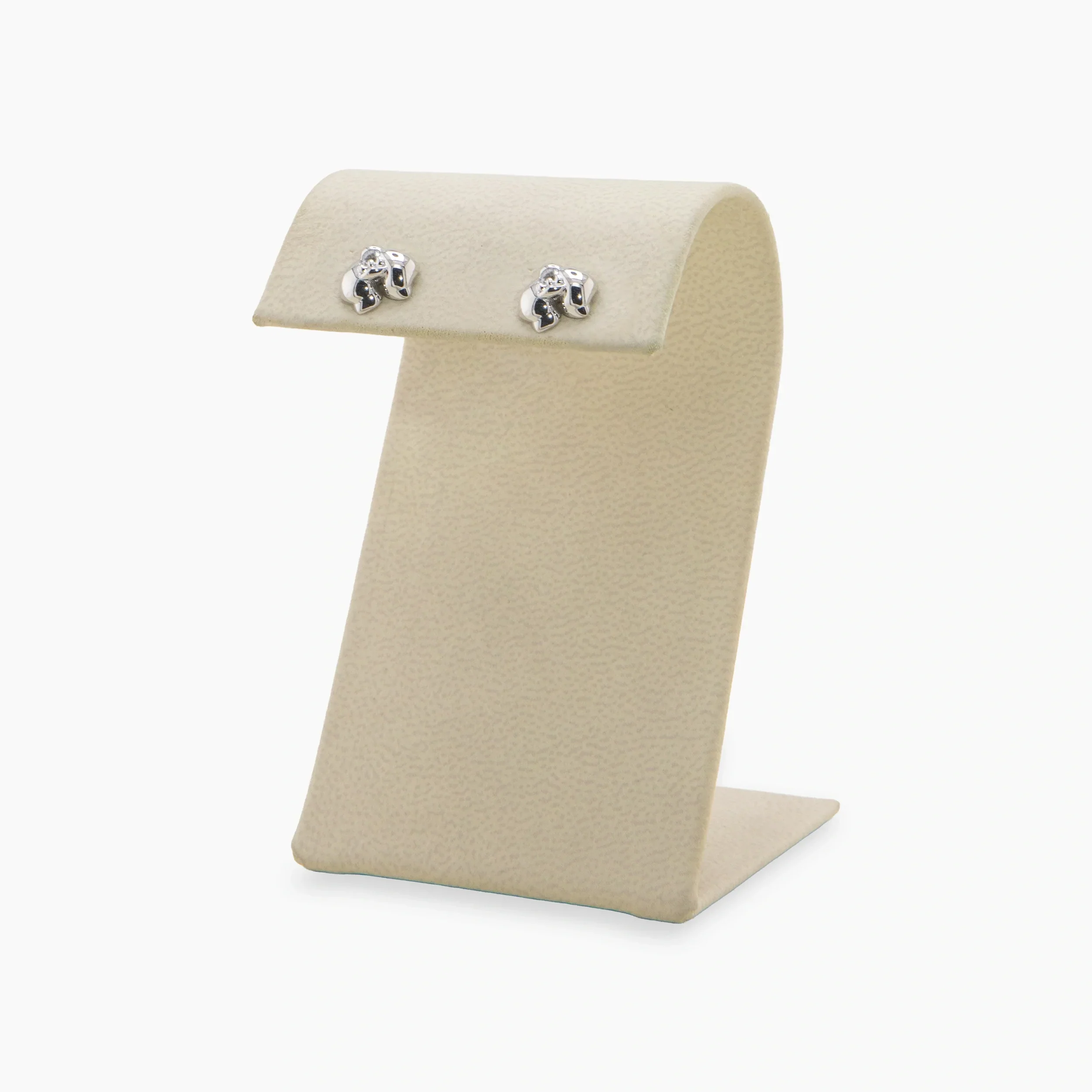 Archive Rounded White Topaz Orchid Studs - Image 2