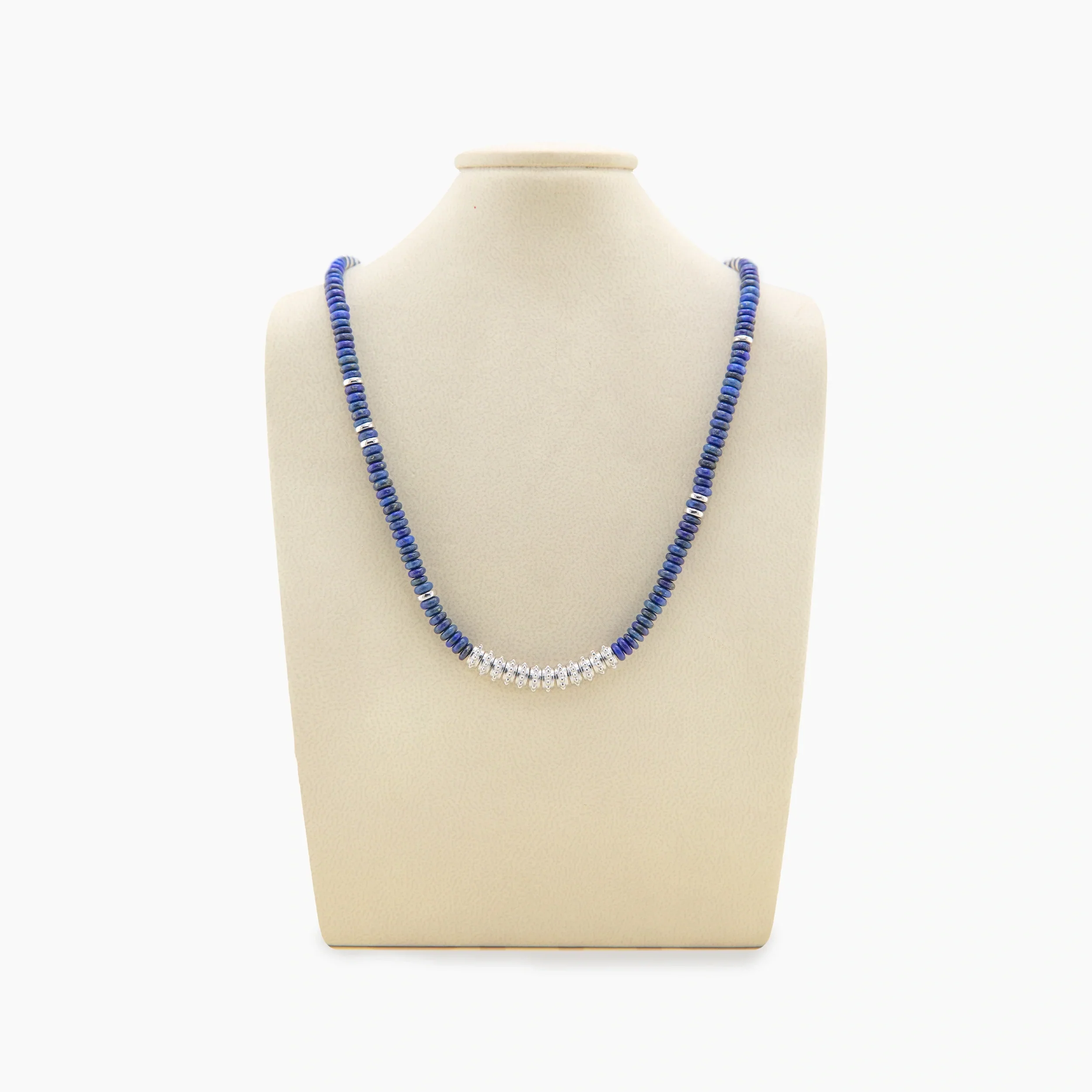 Archive Stone & Textured Bead Necklace - Image 4