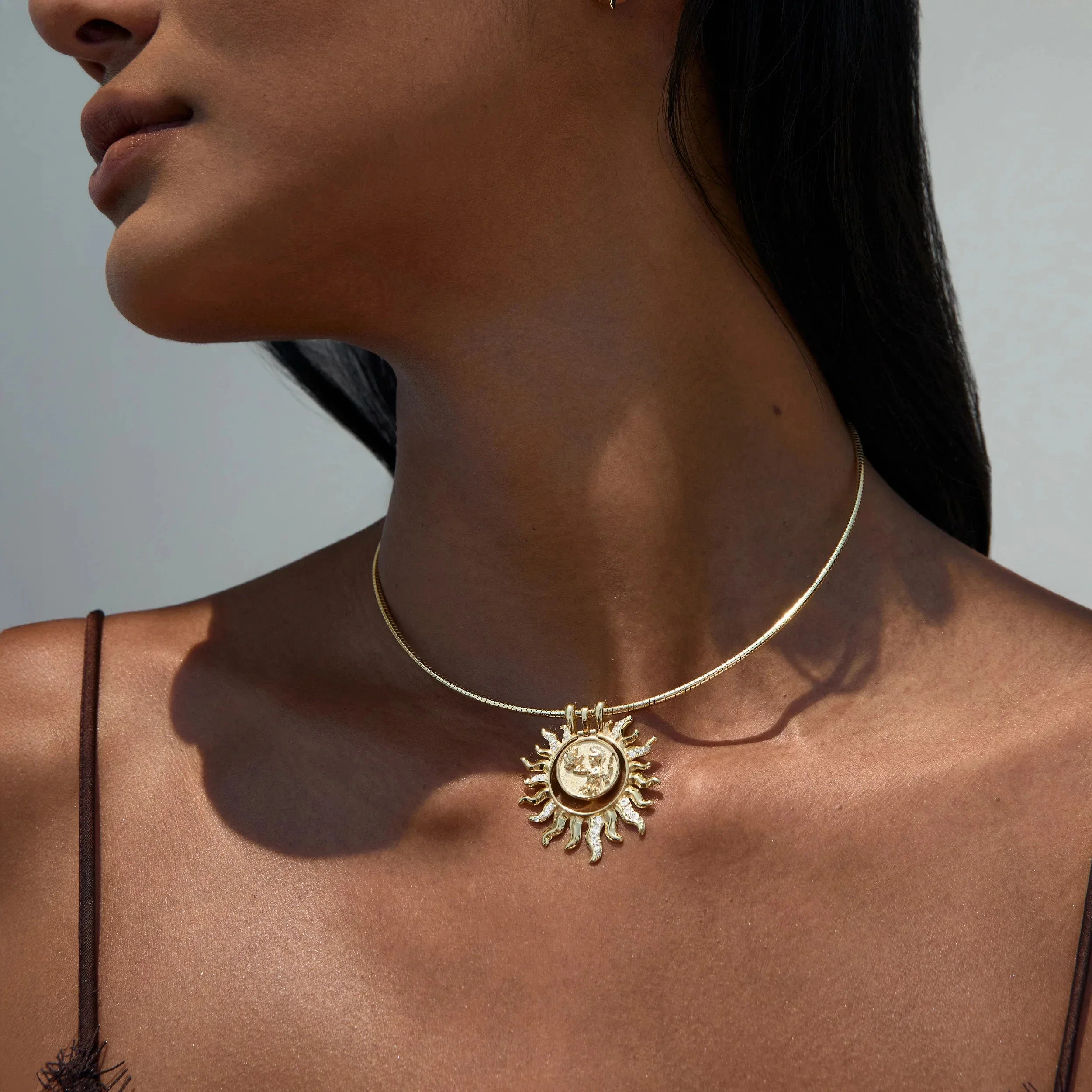 Athena Sun Collar Necklace - Image 2