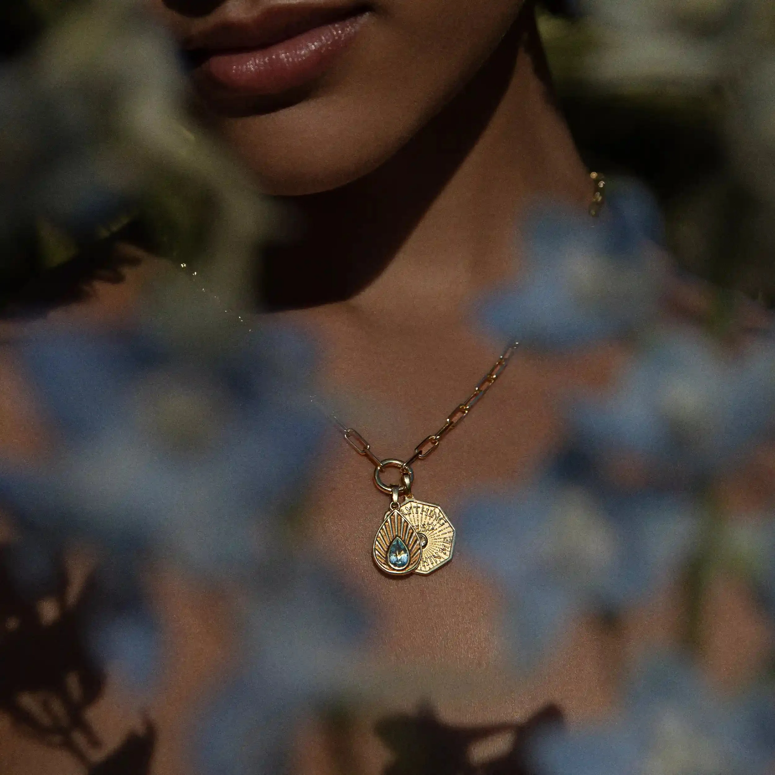 Blue Swiss Topaz Aura Pendant - Image 3