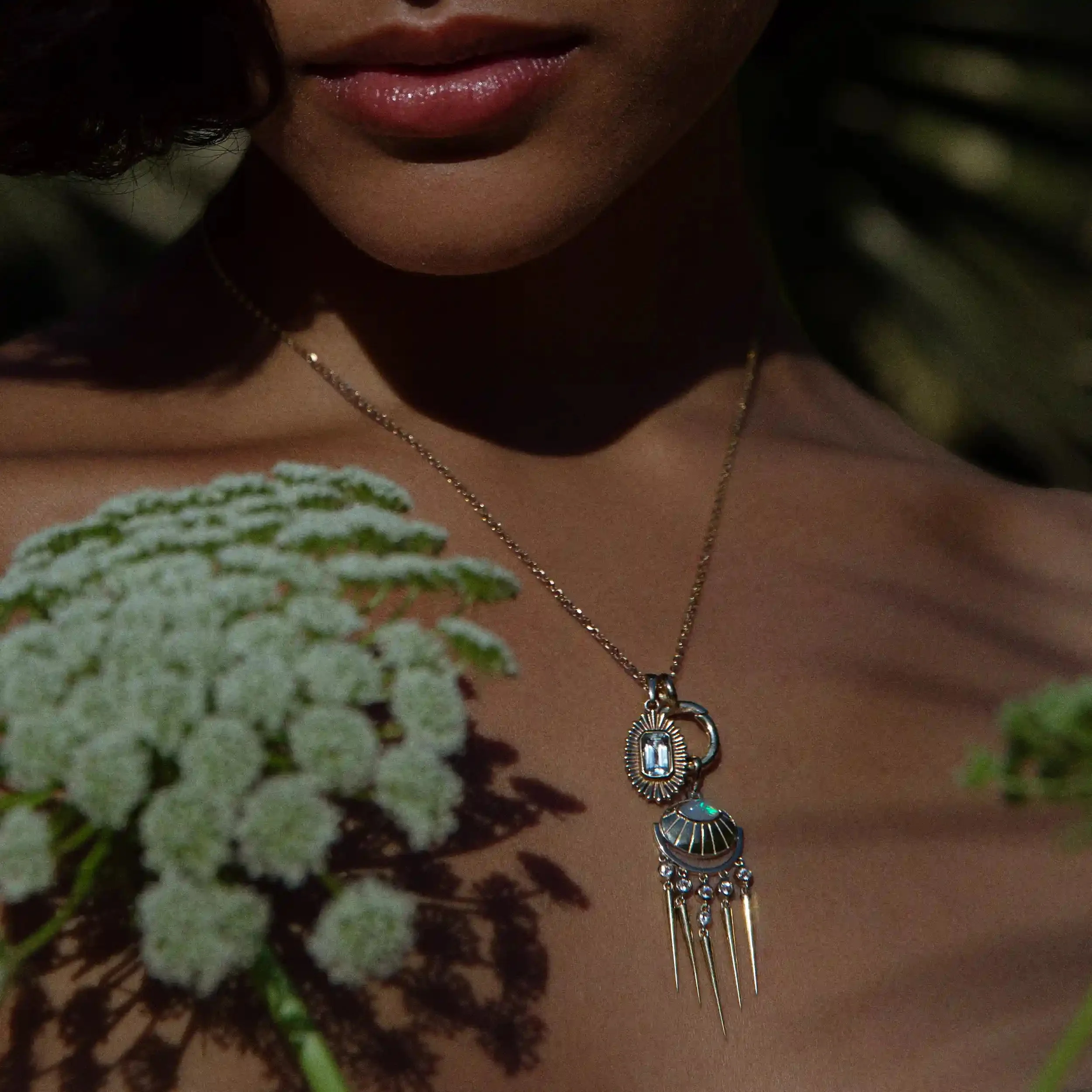 Green Amethyst Aura Pendant - Image 4