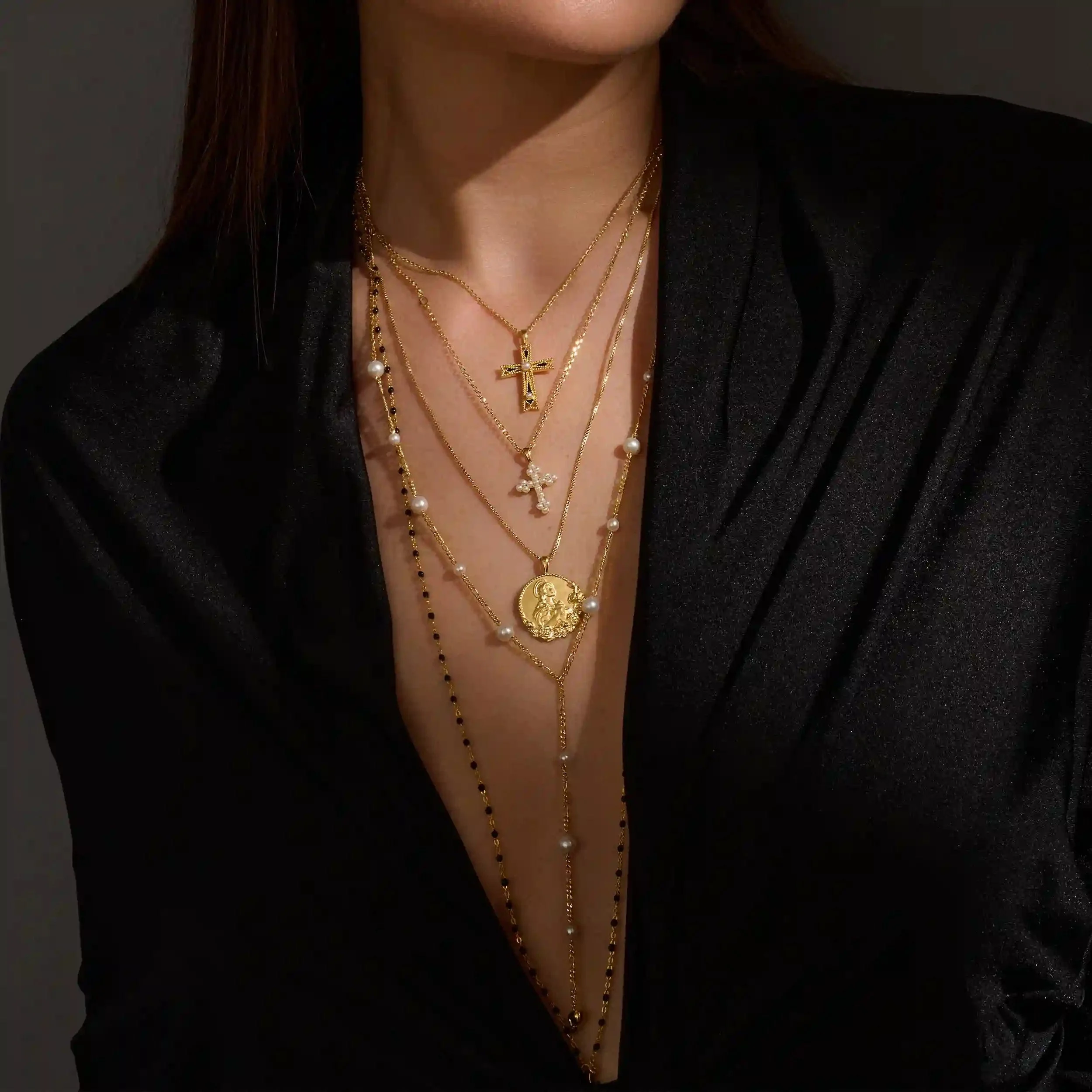 Baroque Pearl Lariat Necklace - Image 3