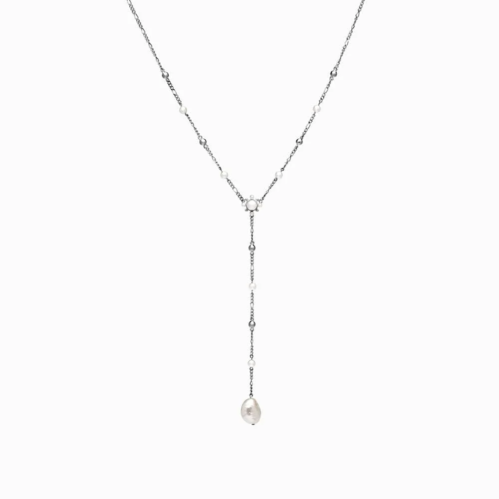 Baroque Pearl Lariat Necklace - Image 5