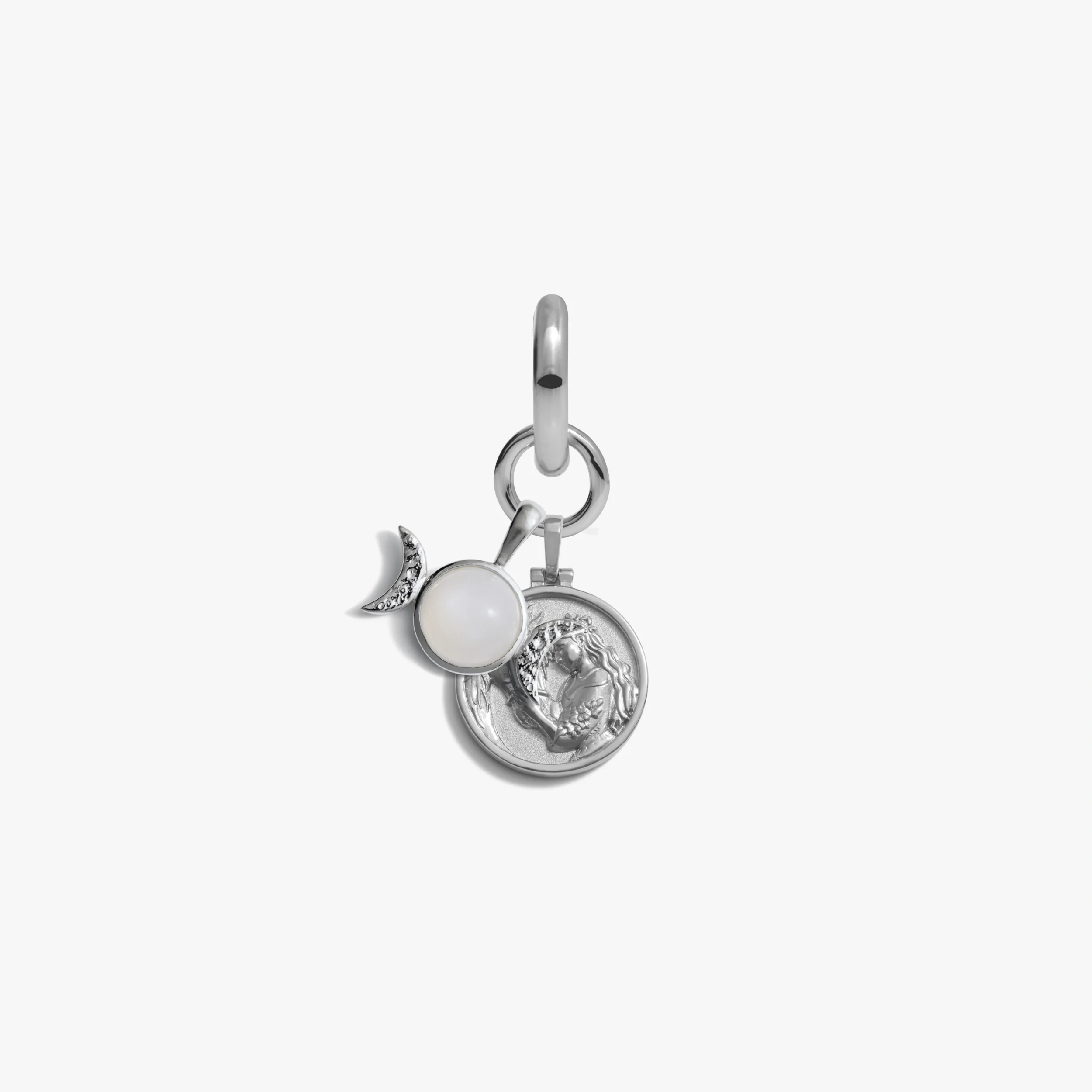 Triple Moon Goddess Charm Earring - Image 15