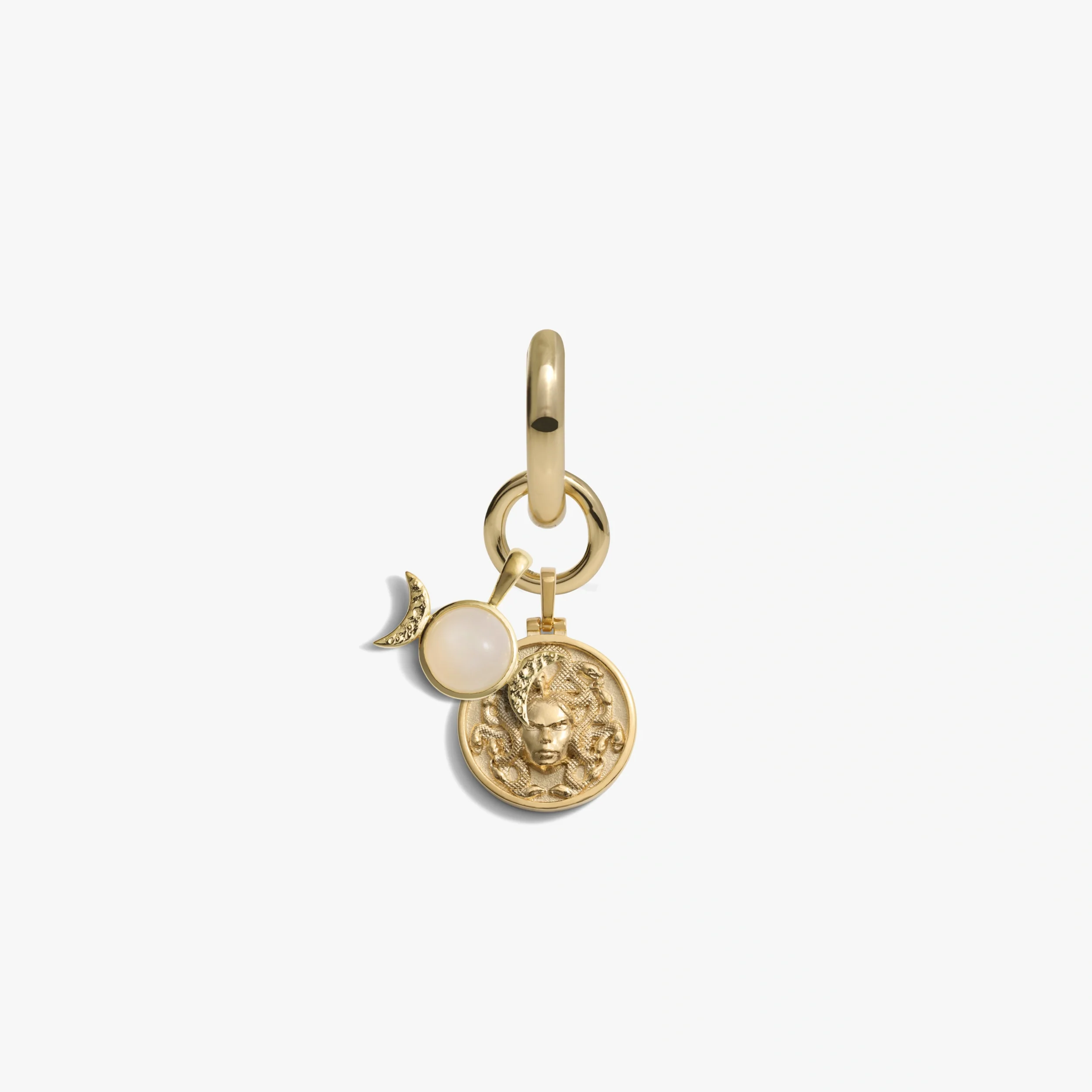 Triple Moon Goddess Charm Earring - Image 18