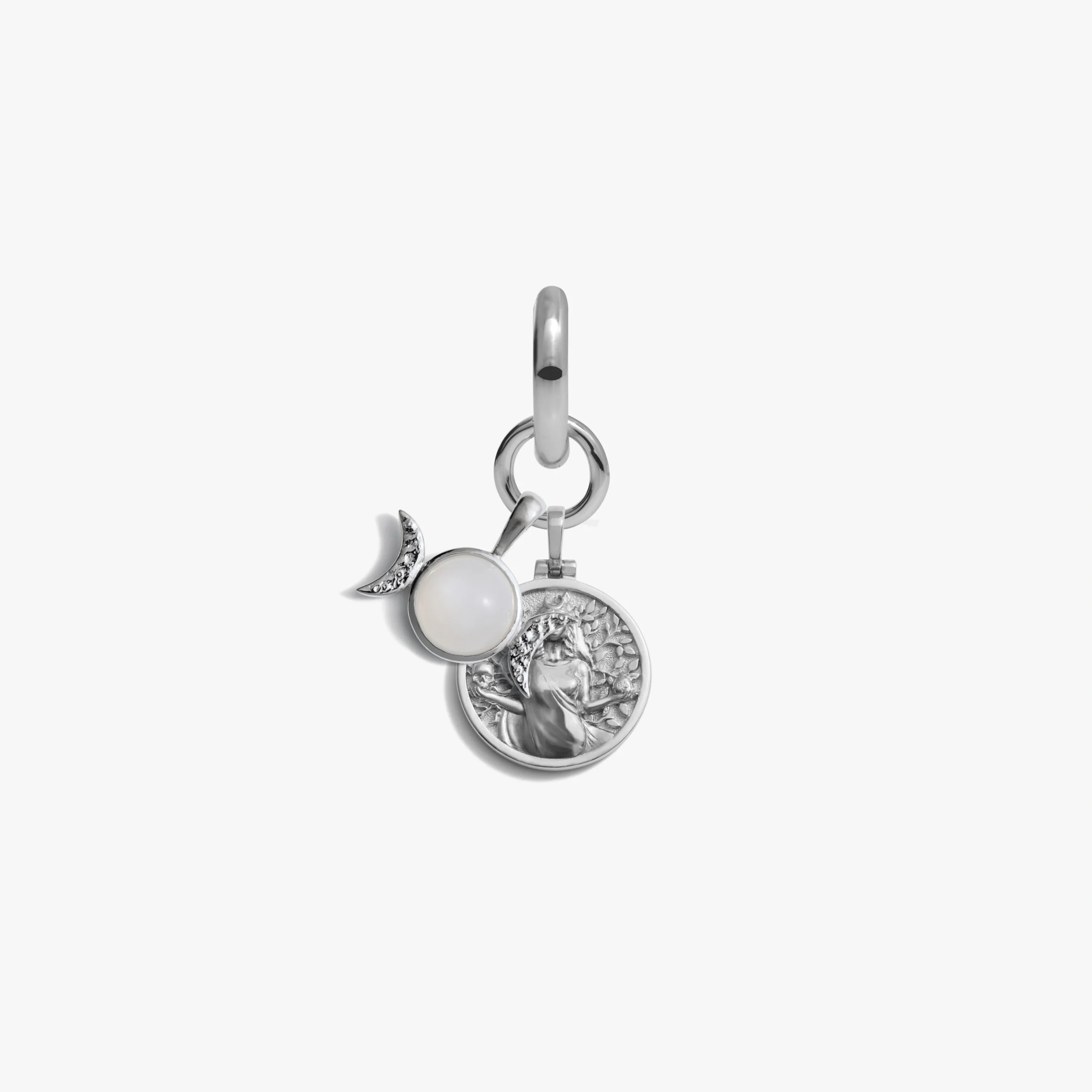 Triple Moon Goddess Charm Earring - Image 19