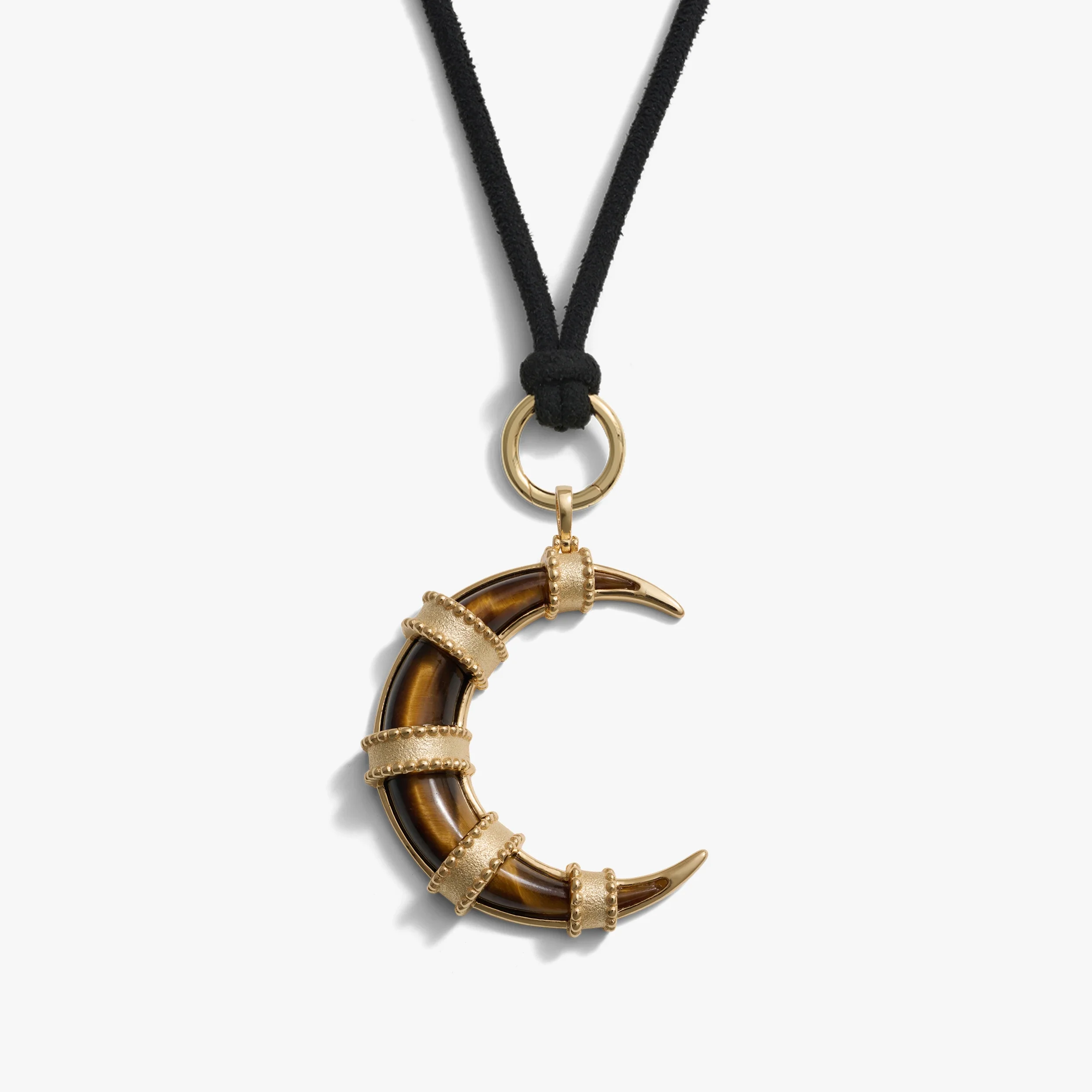 Boho Moon Cord Charm Necklace