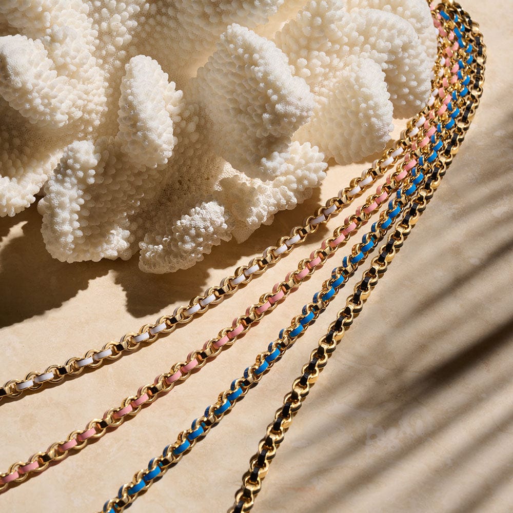 Chunky Colored Enamel Necklace - Image 4