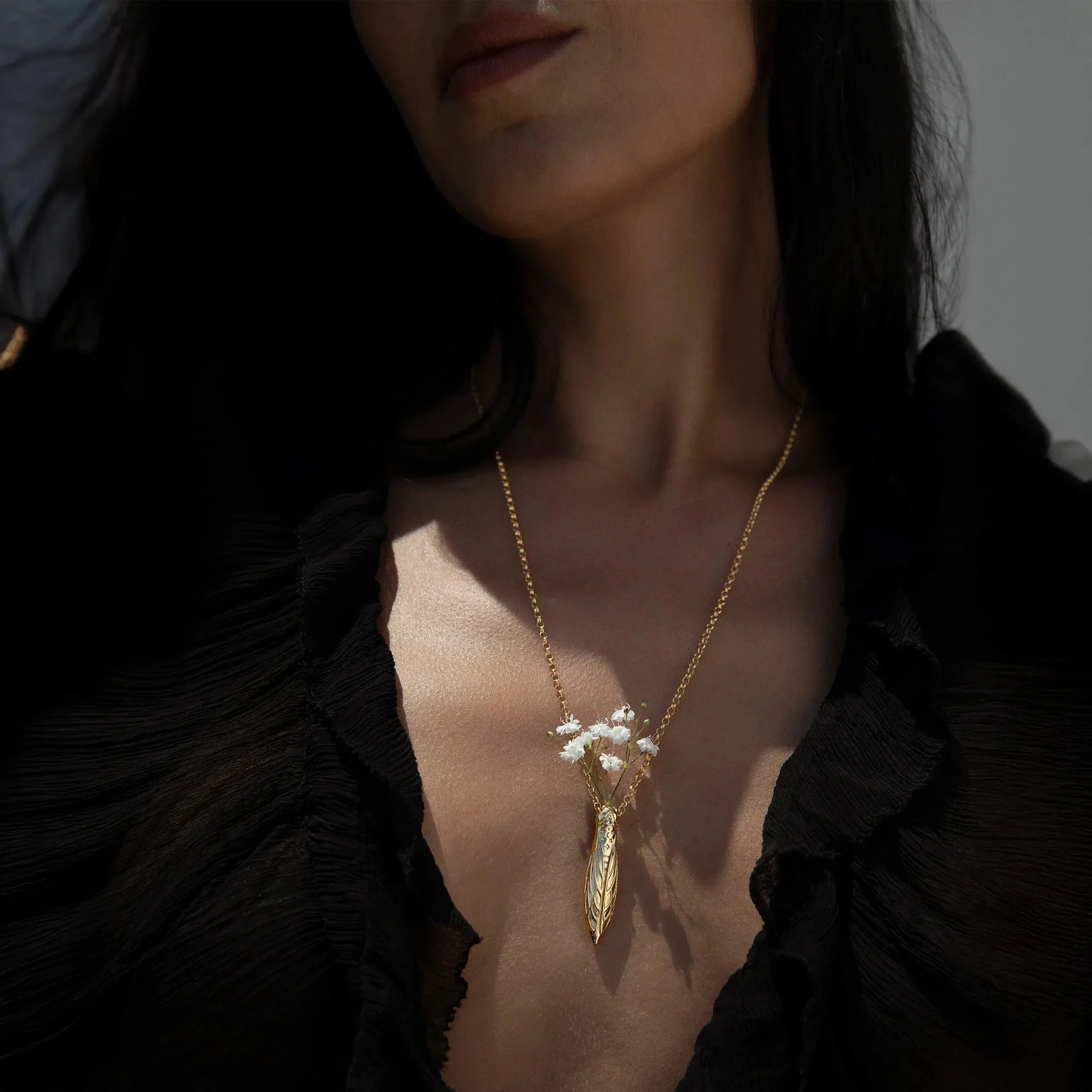 Cicada Flower Vessel Necklace - Image 2