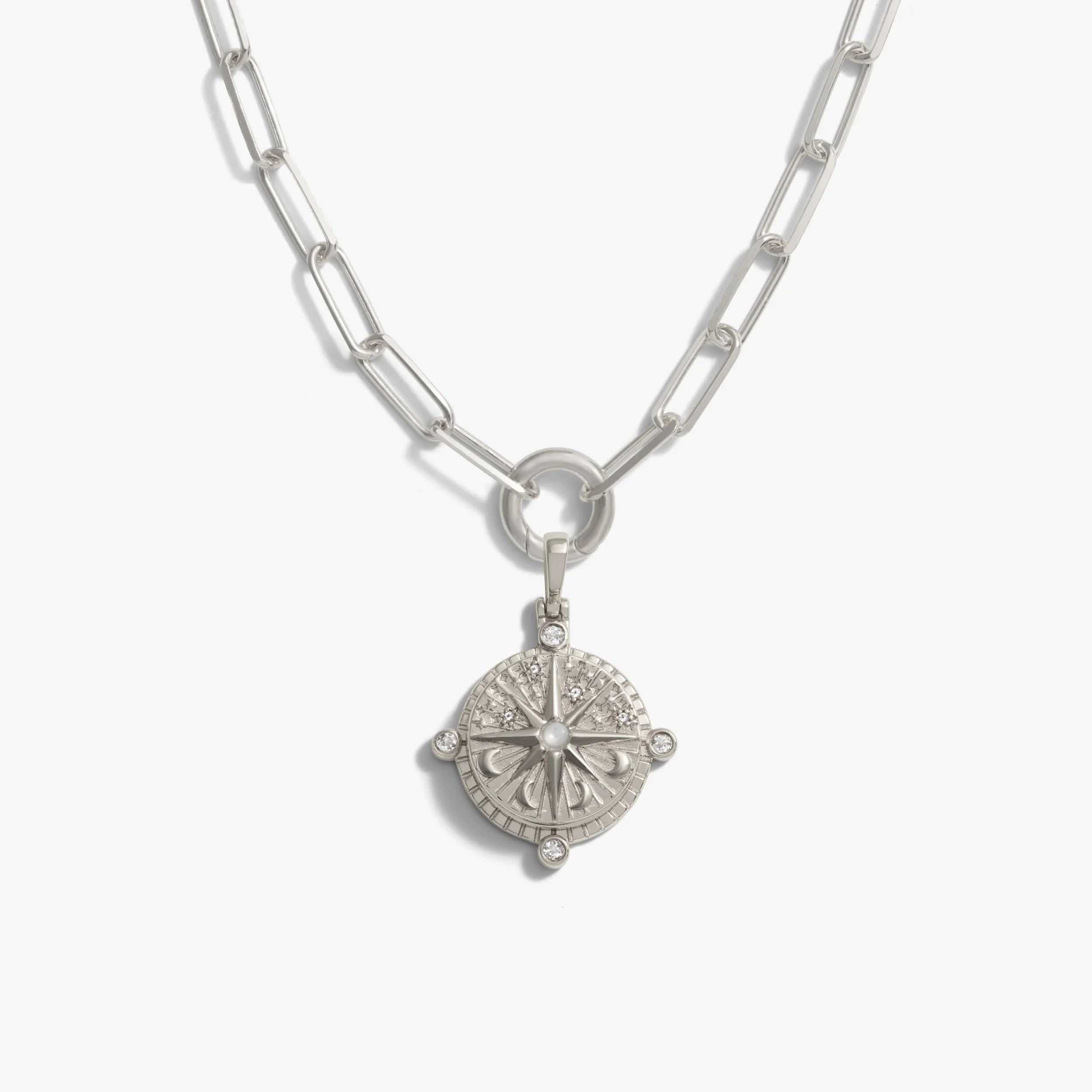 Compass Locket Single Charm Necklace - Image 6