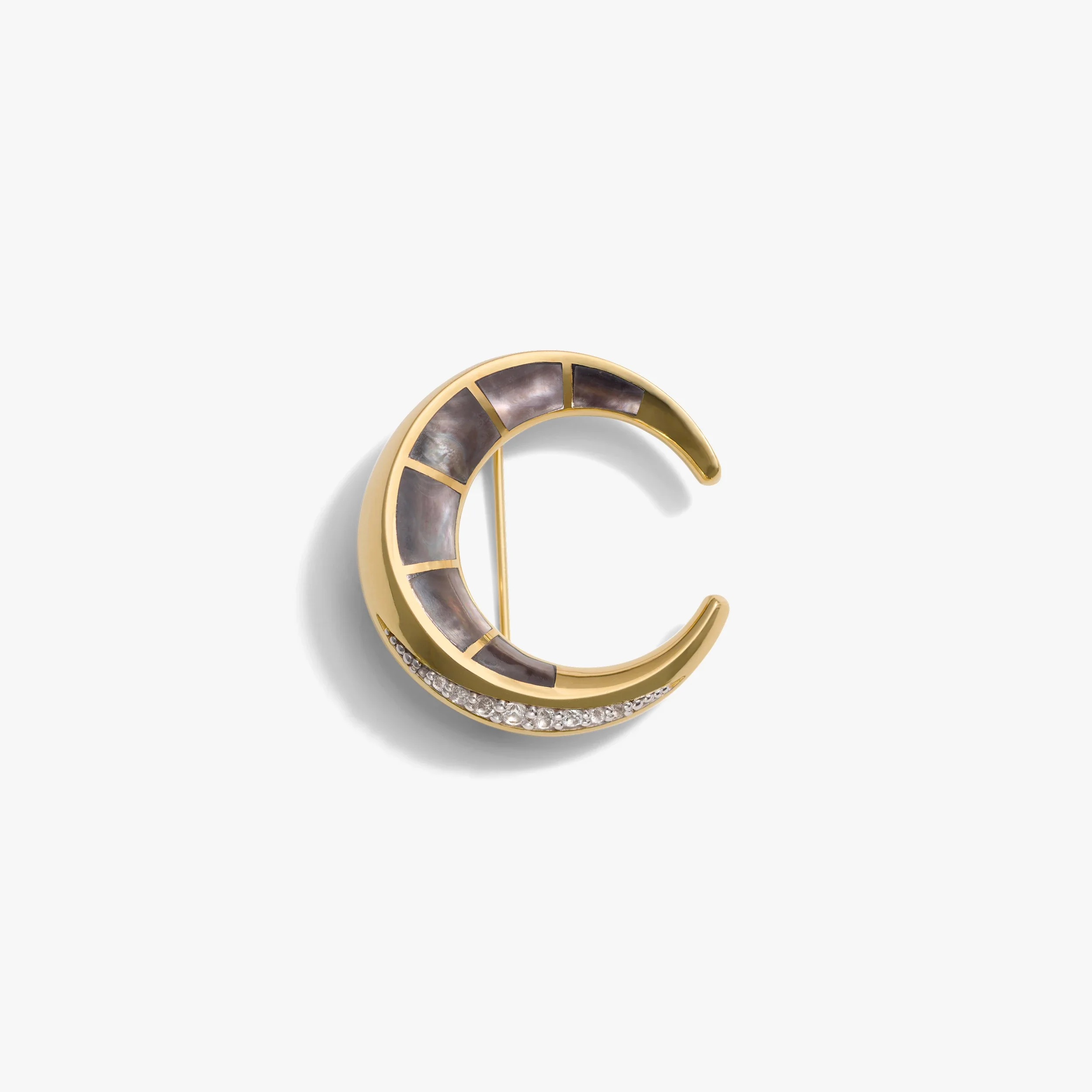 Crescent Moon Brooch