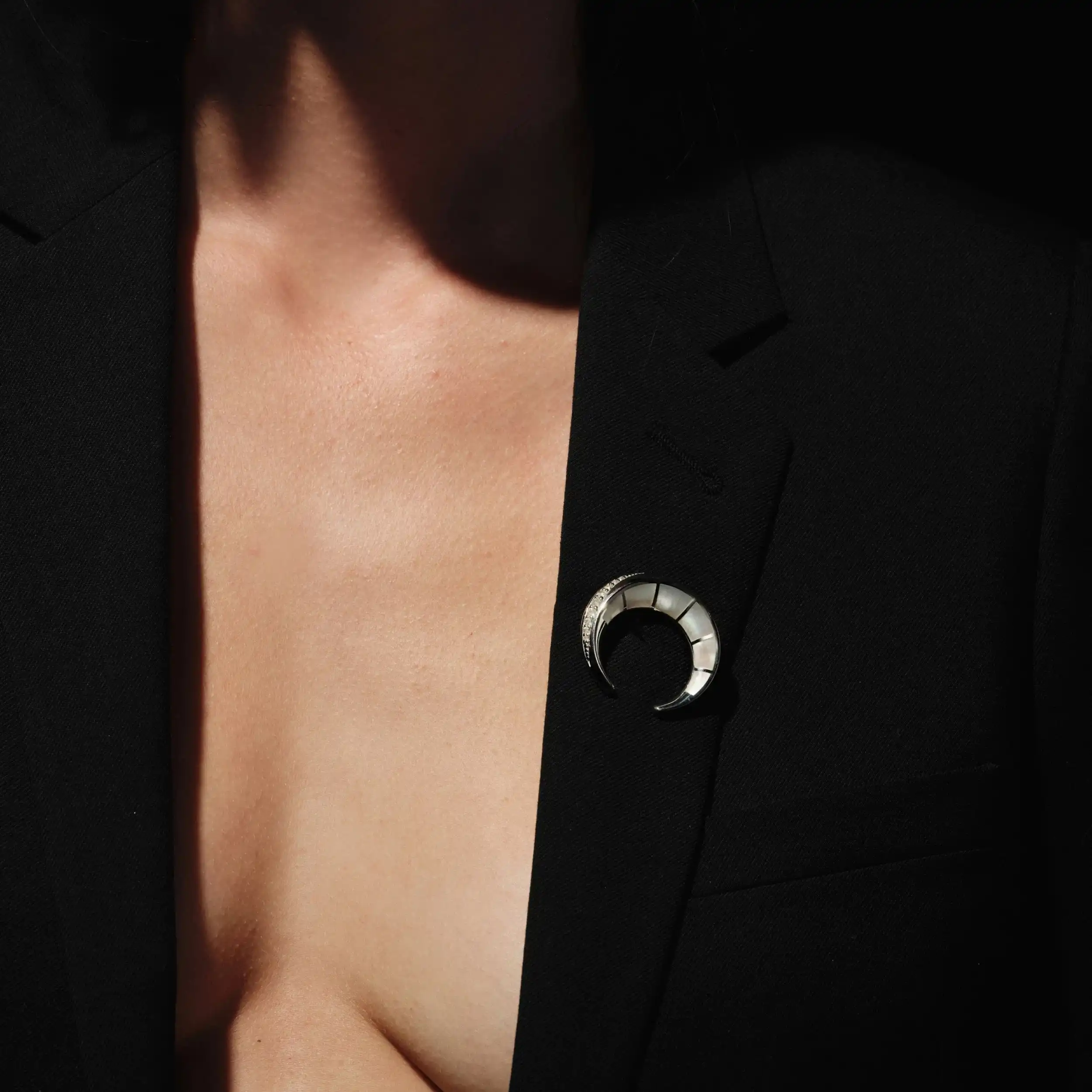 Crescent Moon Brooch - Image 3