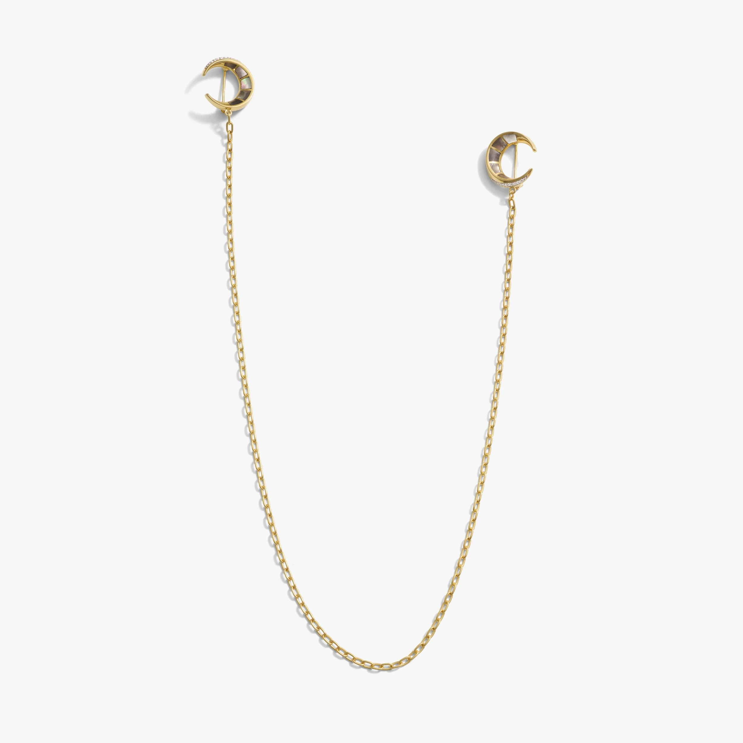 Double Crescent Moon Brooch