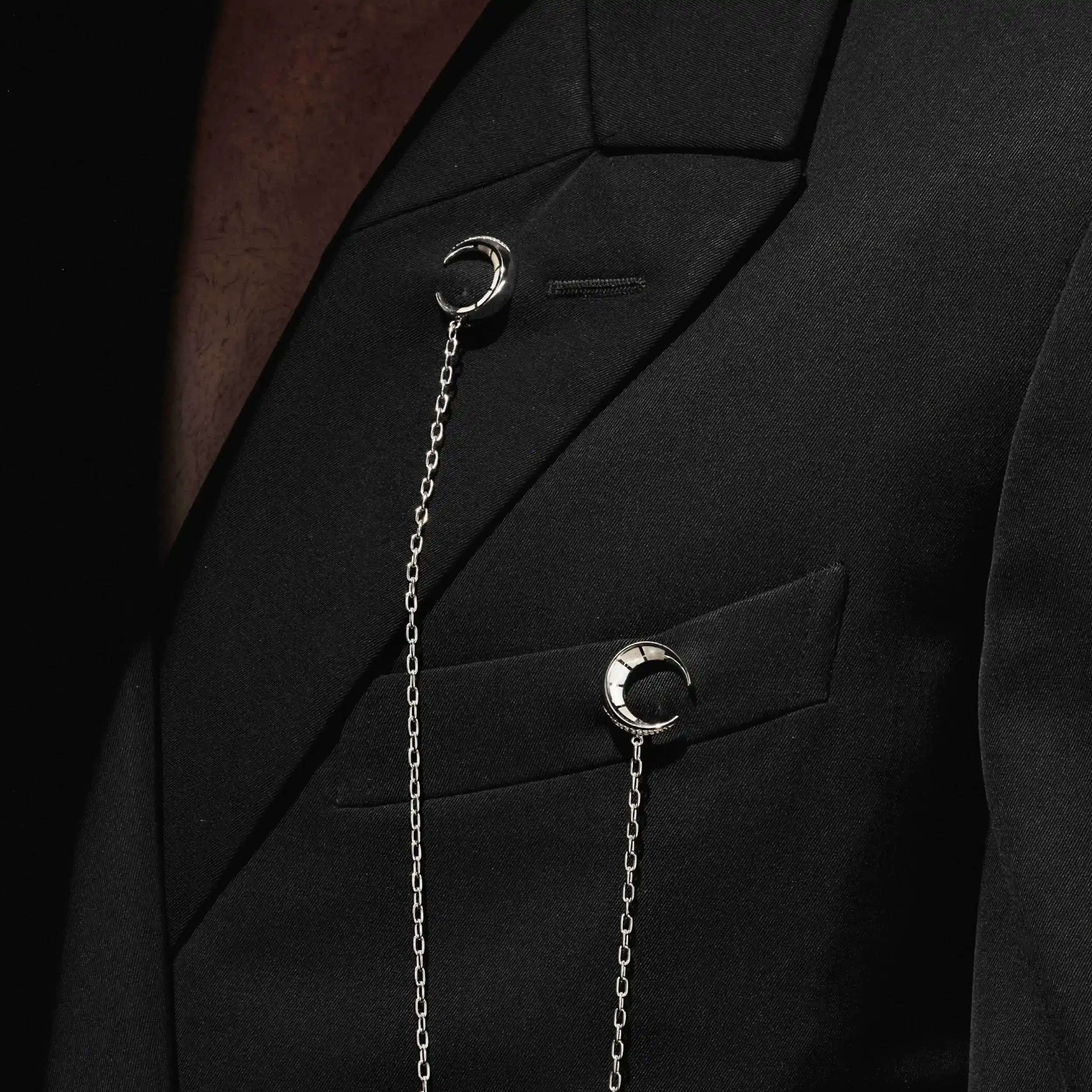 Double Crescent Moon Brooch - Image 2