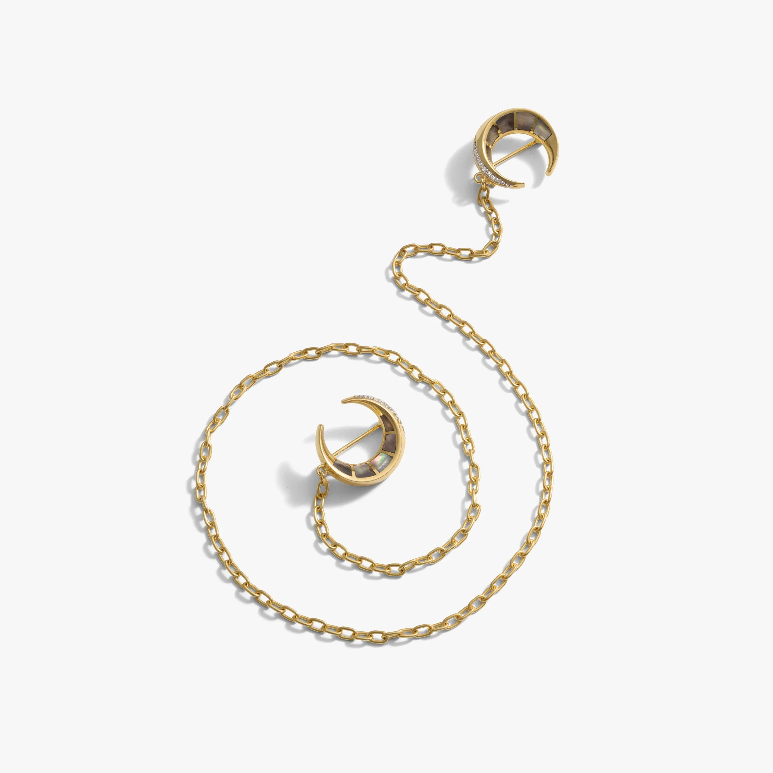 Double Crescent Moon Brooch - Image 4