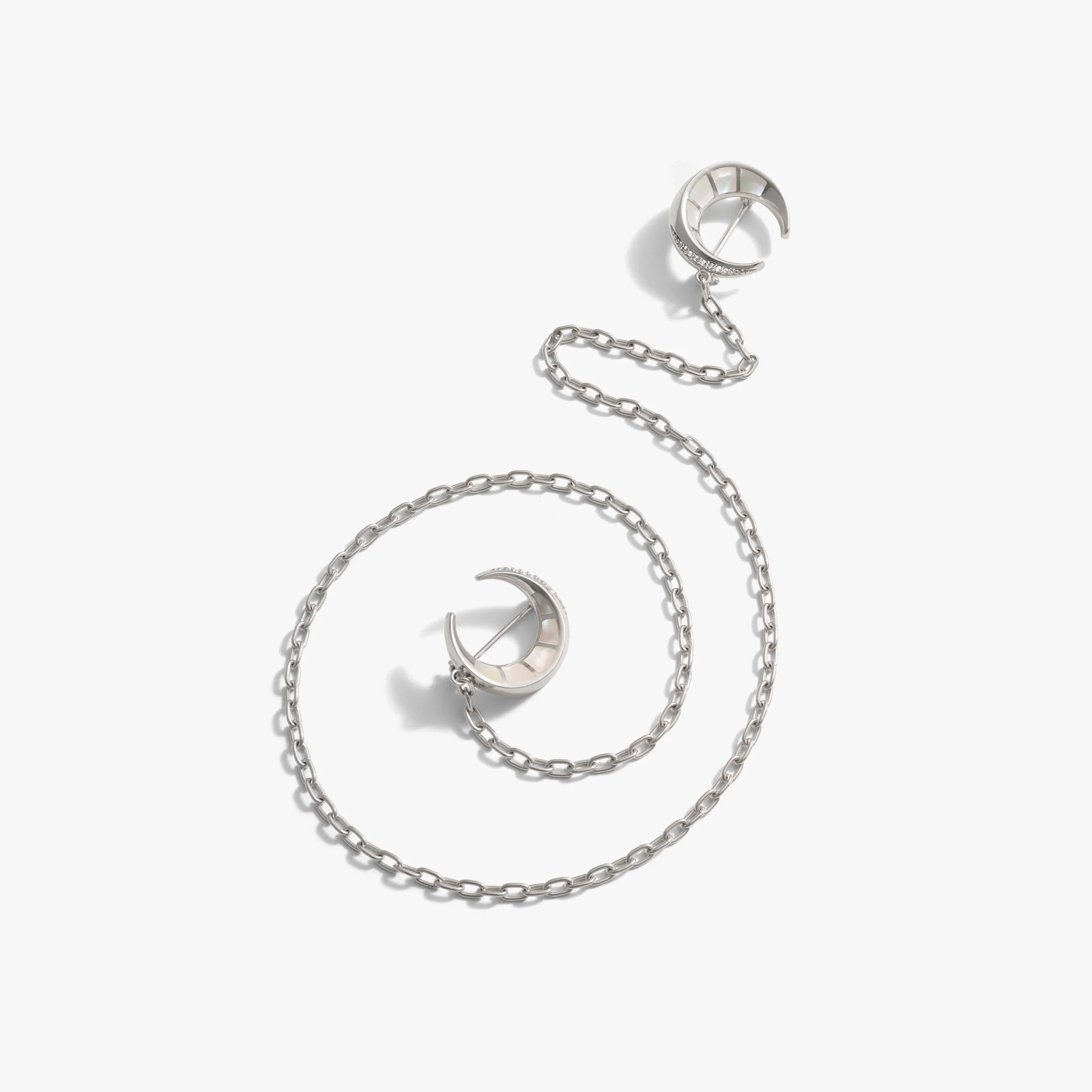 Double Crescent Moon Brooch - Image 6