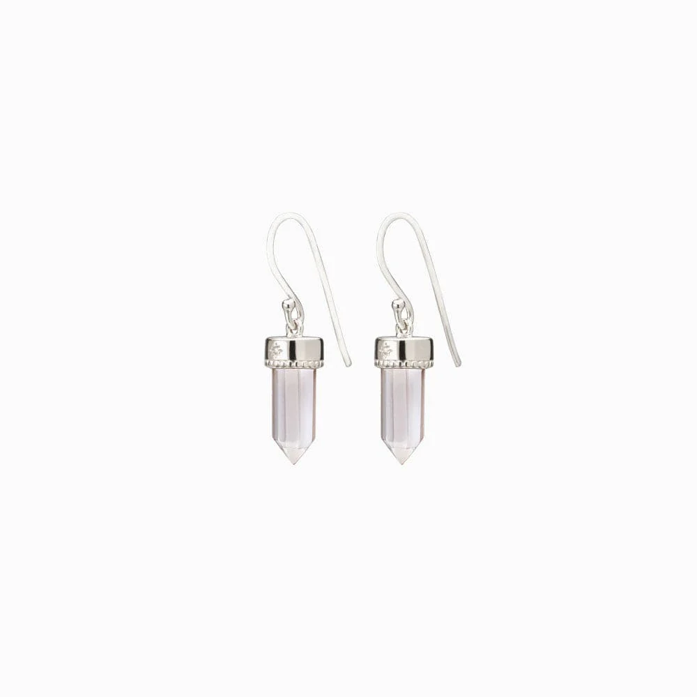 Crystal Quartz Wire Earrings - Image 3