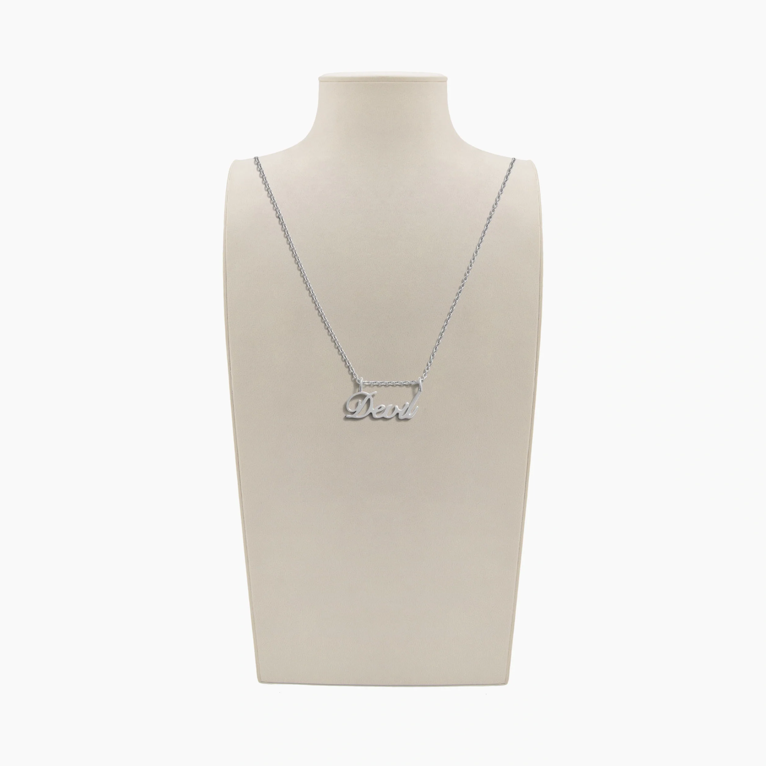 Archive Devil Nameplate Necklace