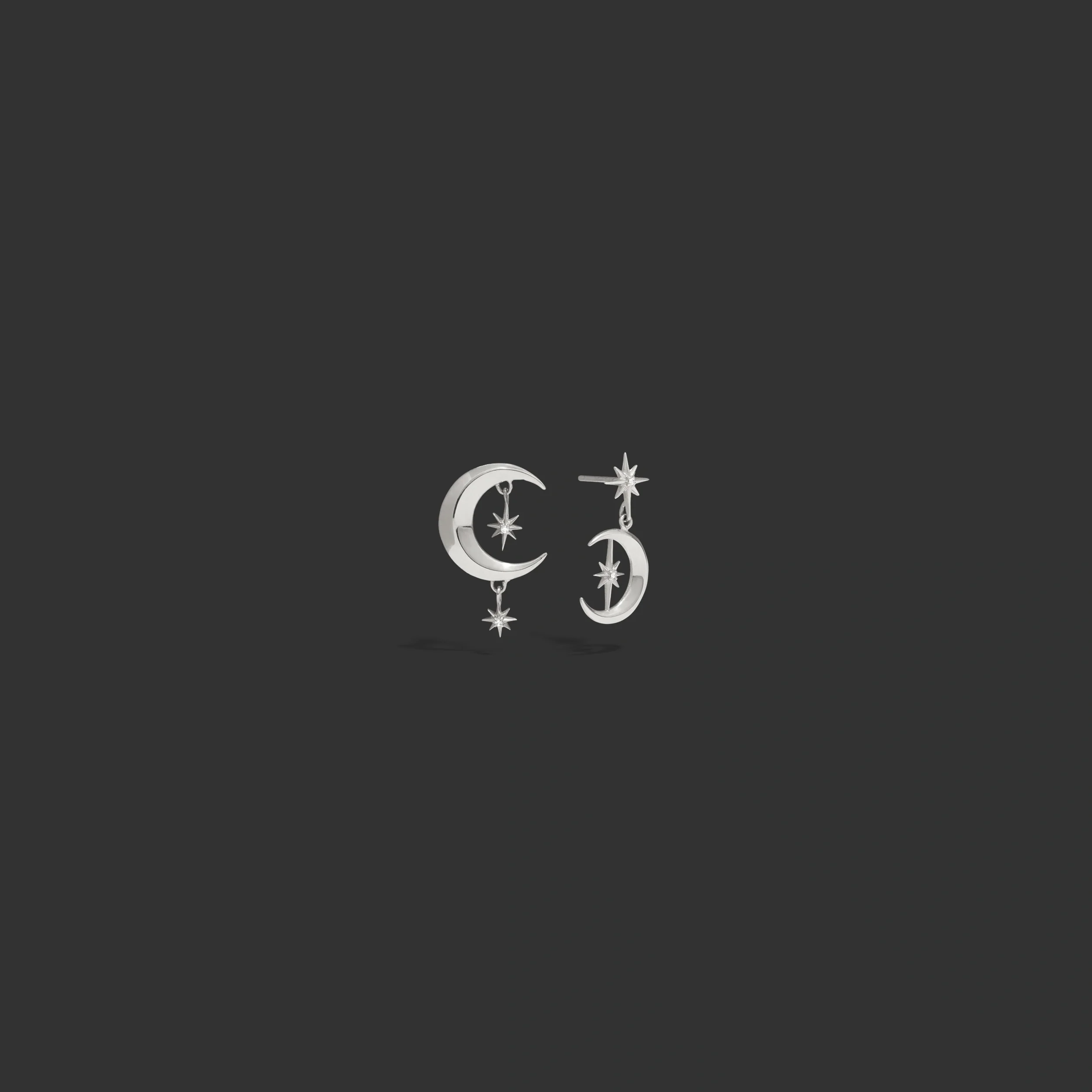 Diamond Moon Earrings - Image 11