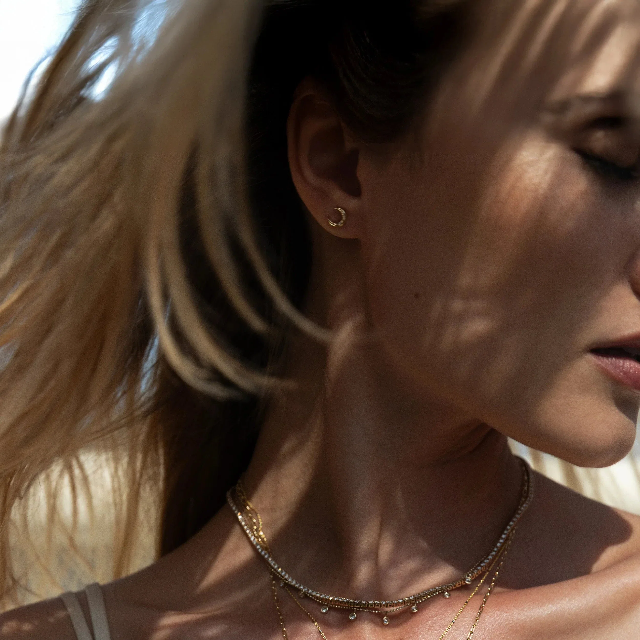 Diamond Moon Studs - Image 3