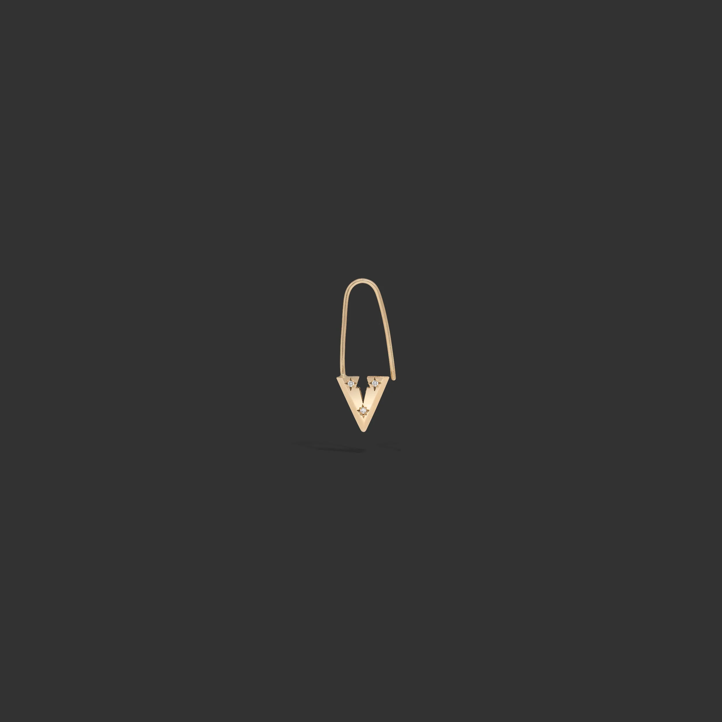 Diamond Safety Pin Earring - Image 3