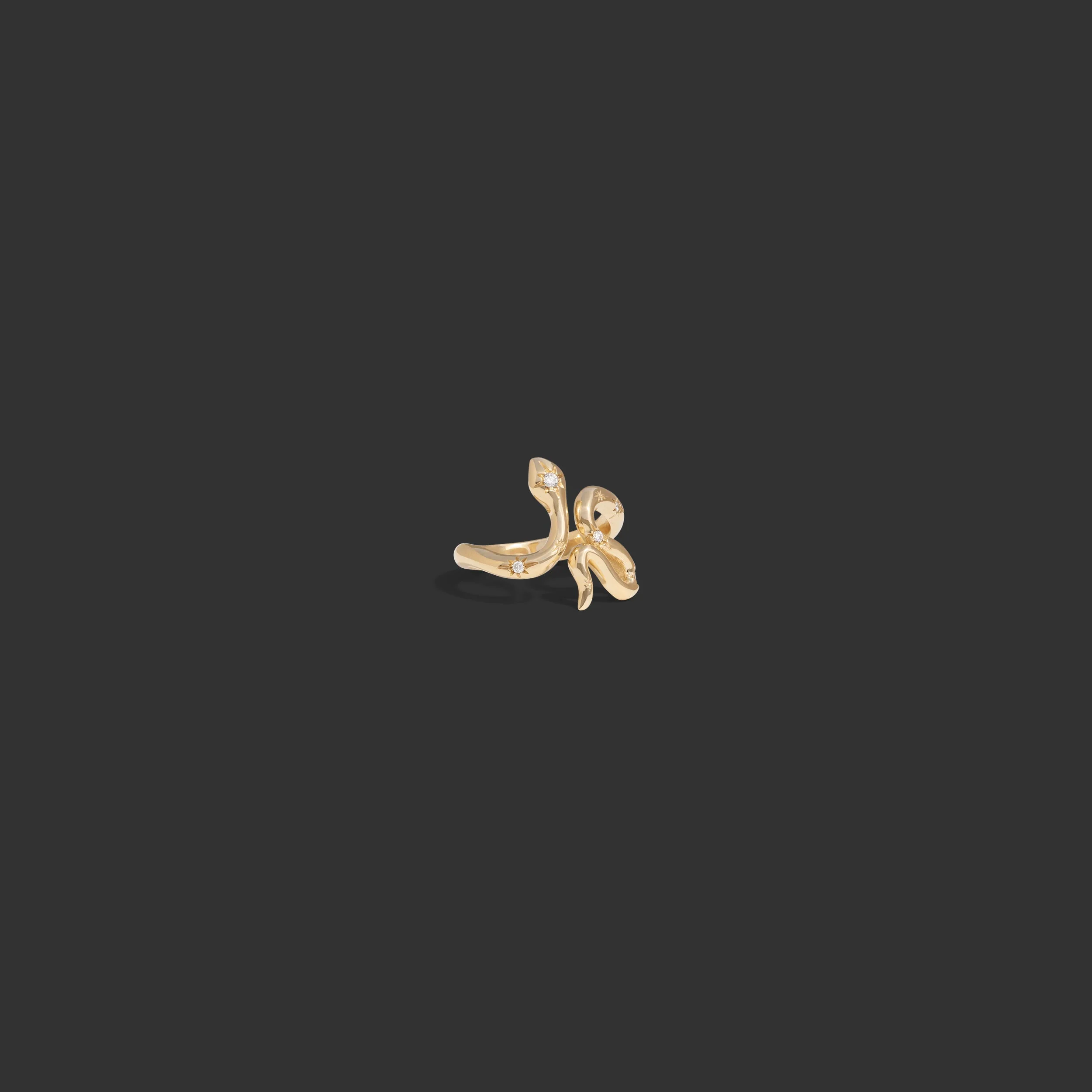 Diamond Snake Wrap Ring - Image 3