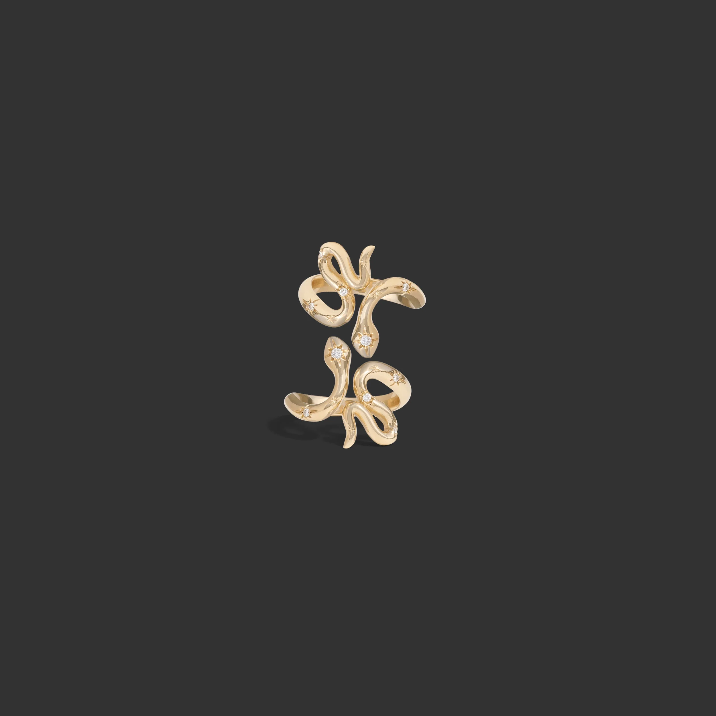 Diamond Snake Wrap Ring - Image 7