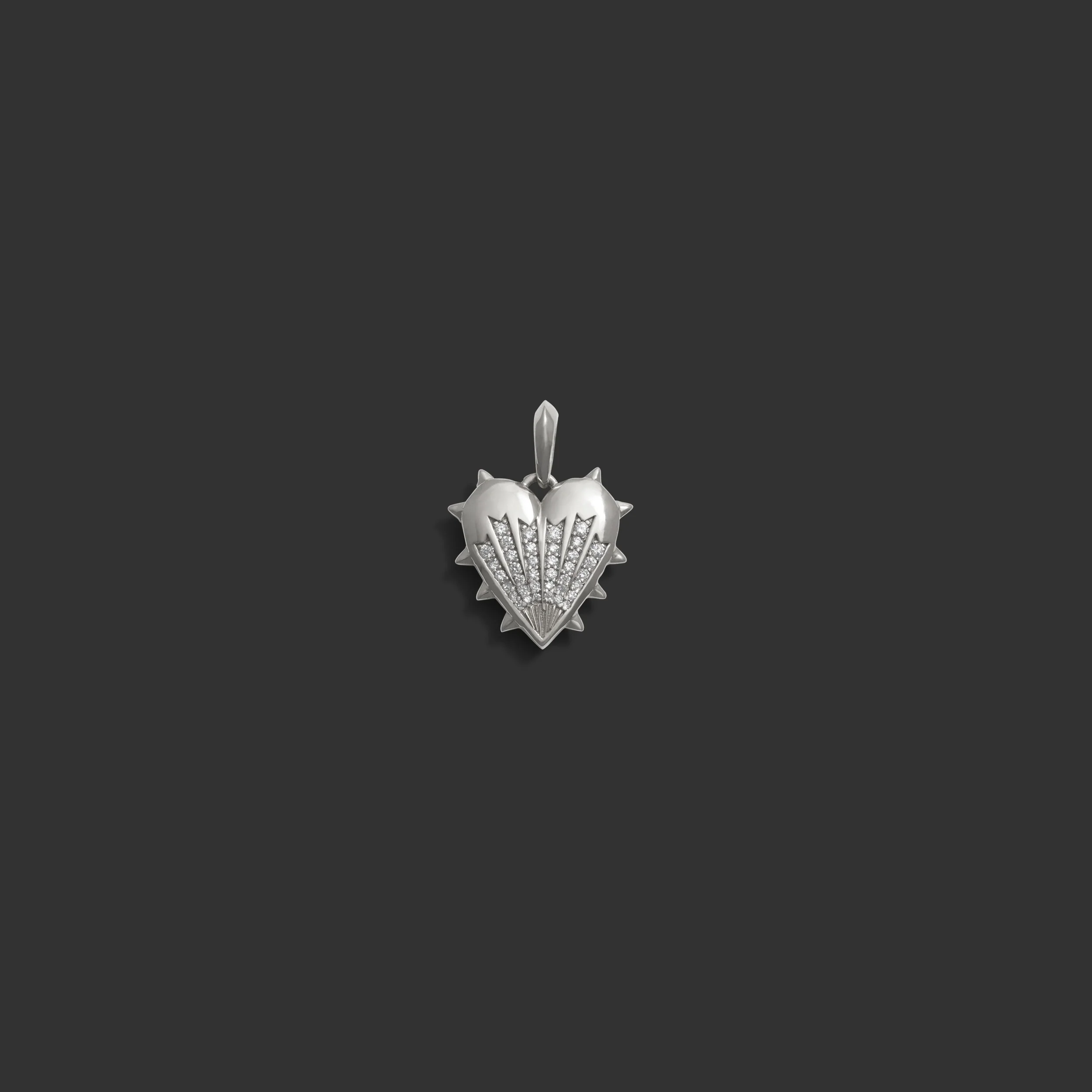 Diamond Spiked Heart Amulet - Image 8