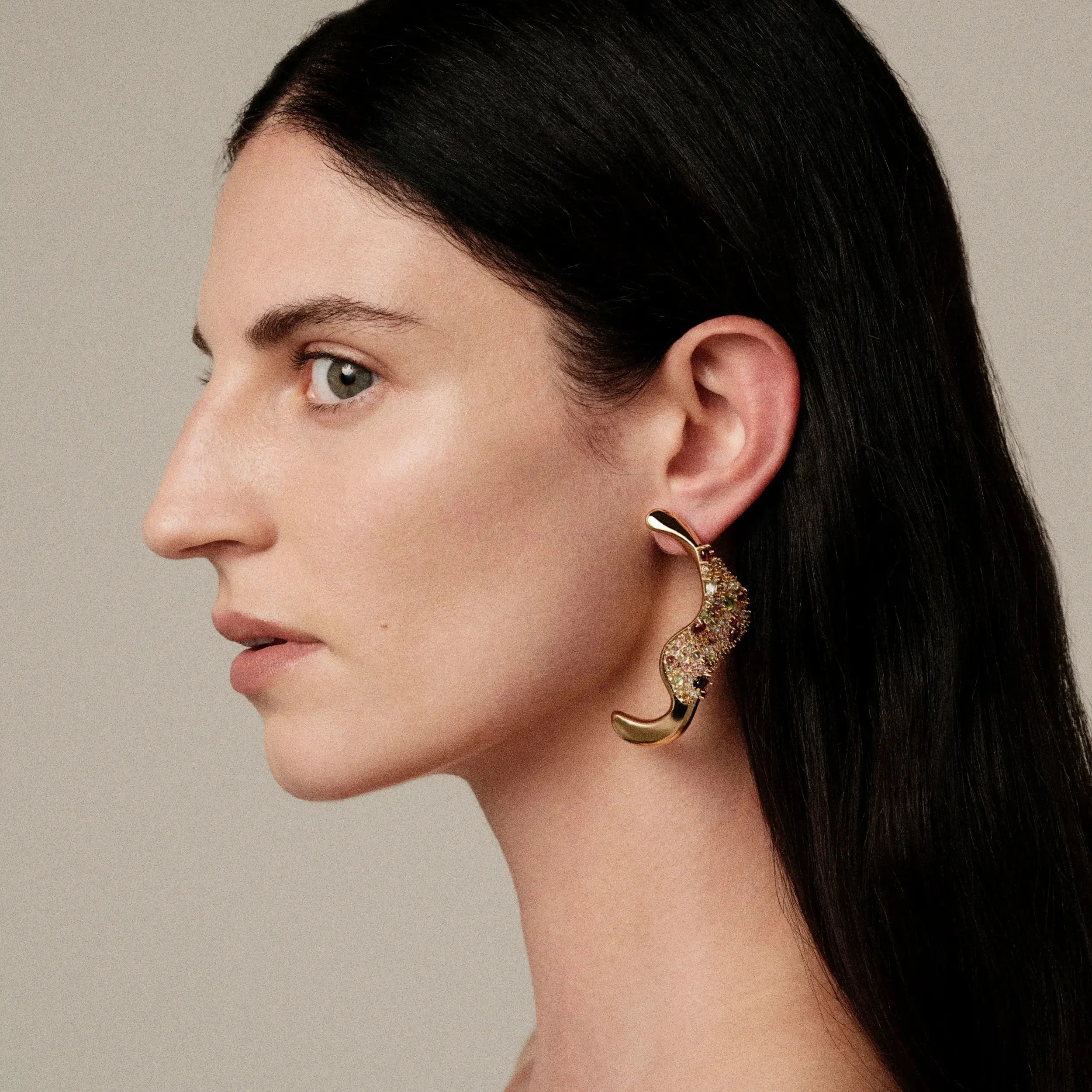 Encrusted Abstract Earrings - Image 6