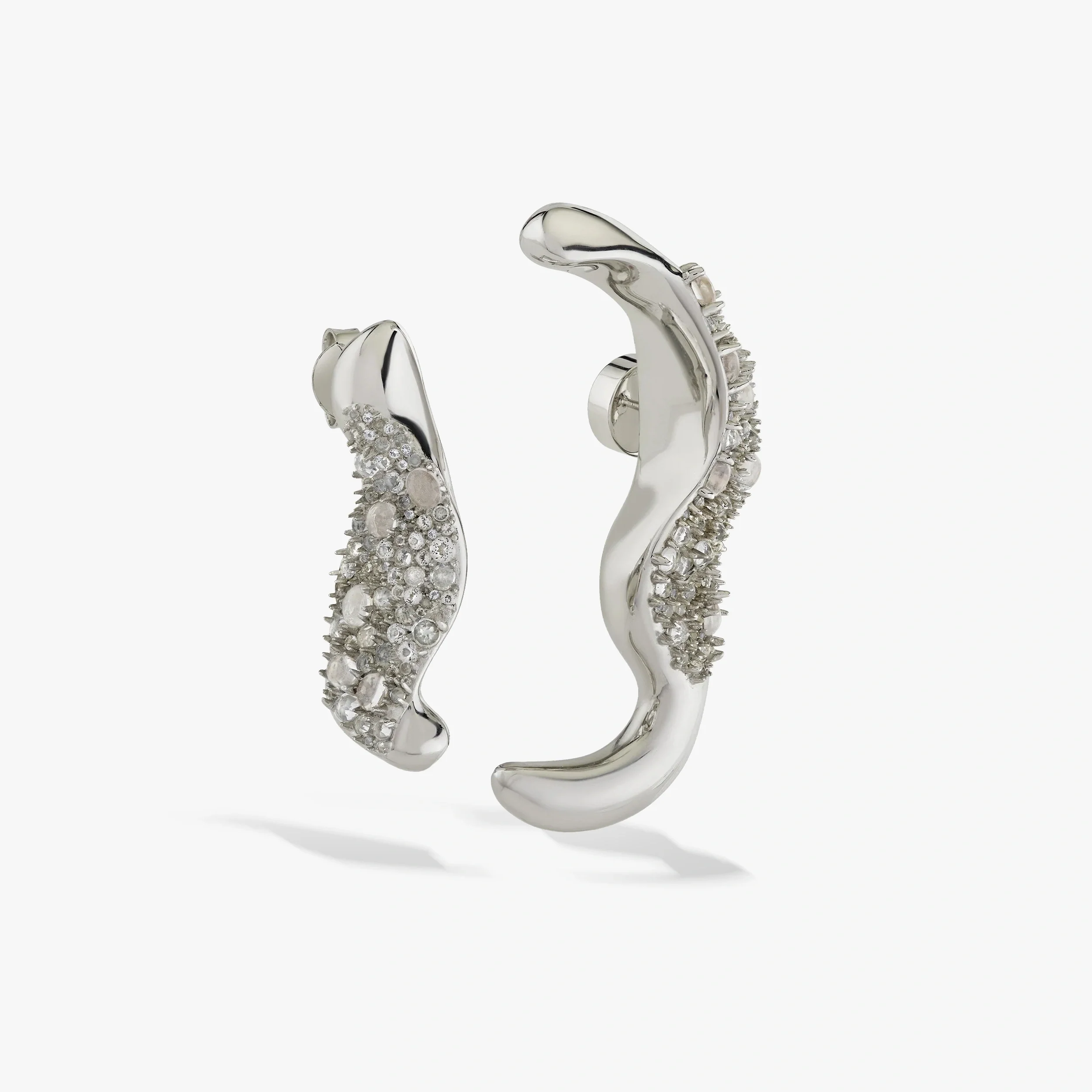 Encrusted Abstract Earrings - Image 8