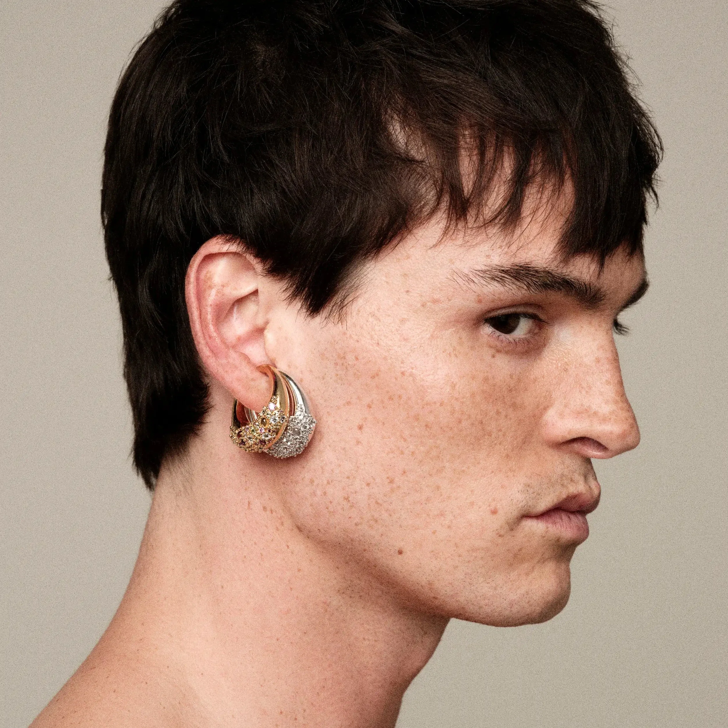 Encrusted Abstract Ear Cuff - Image 3