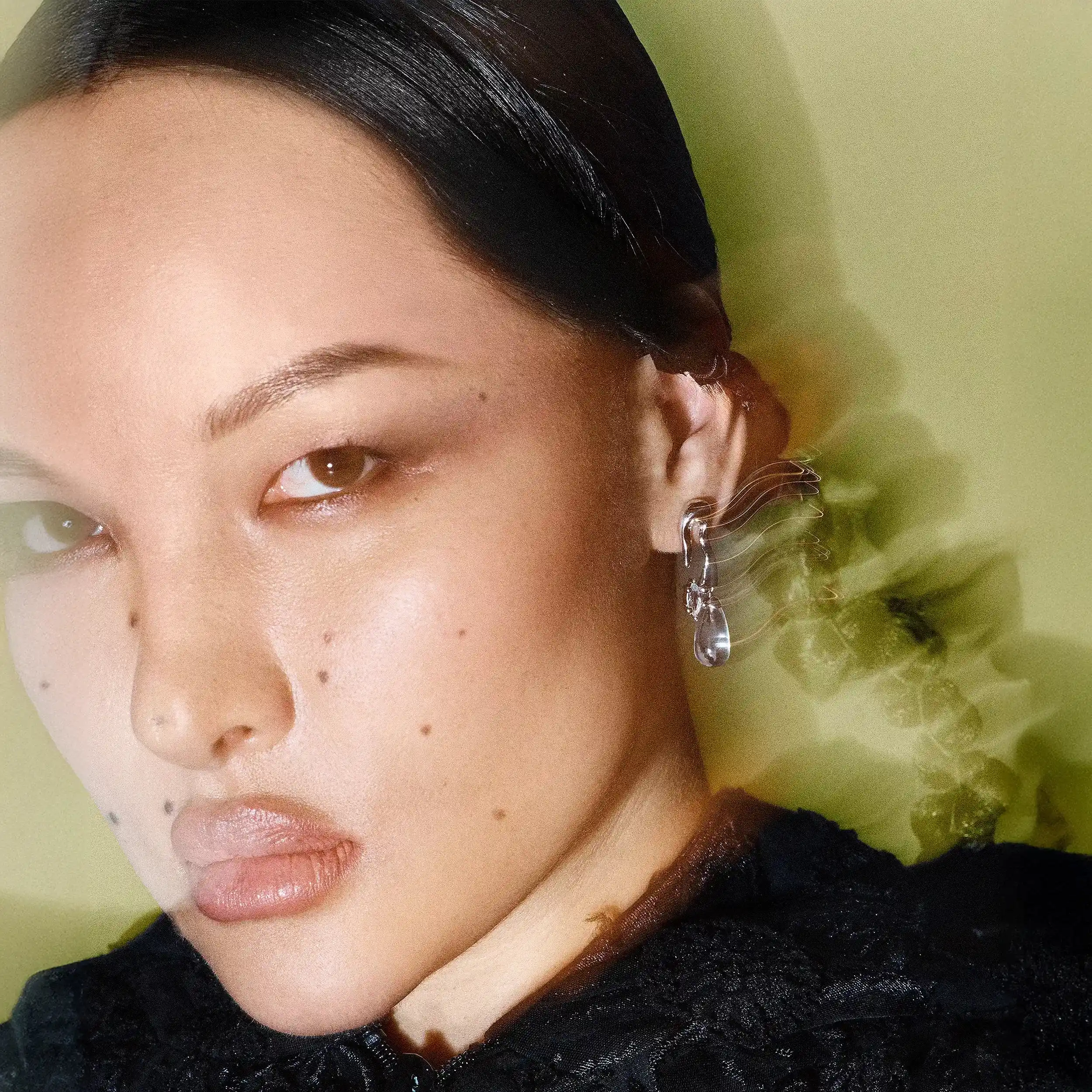 Mini Petal Drop Earrings - Image 2
