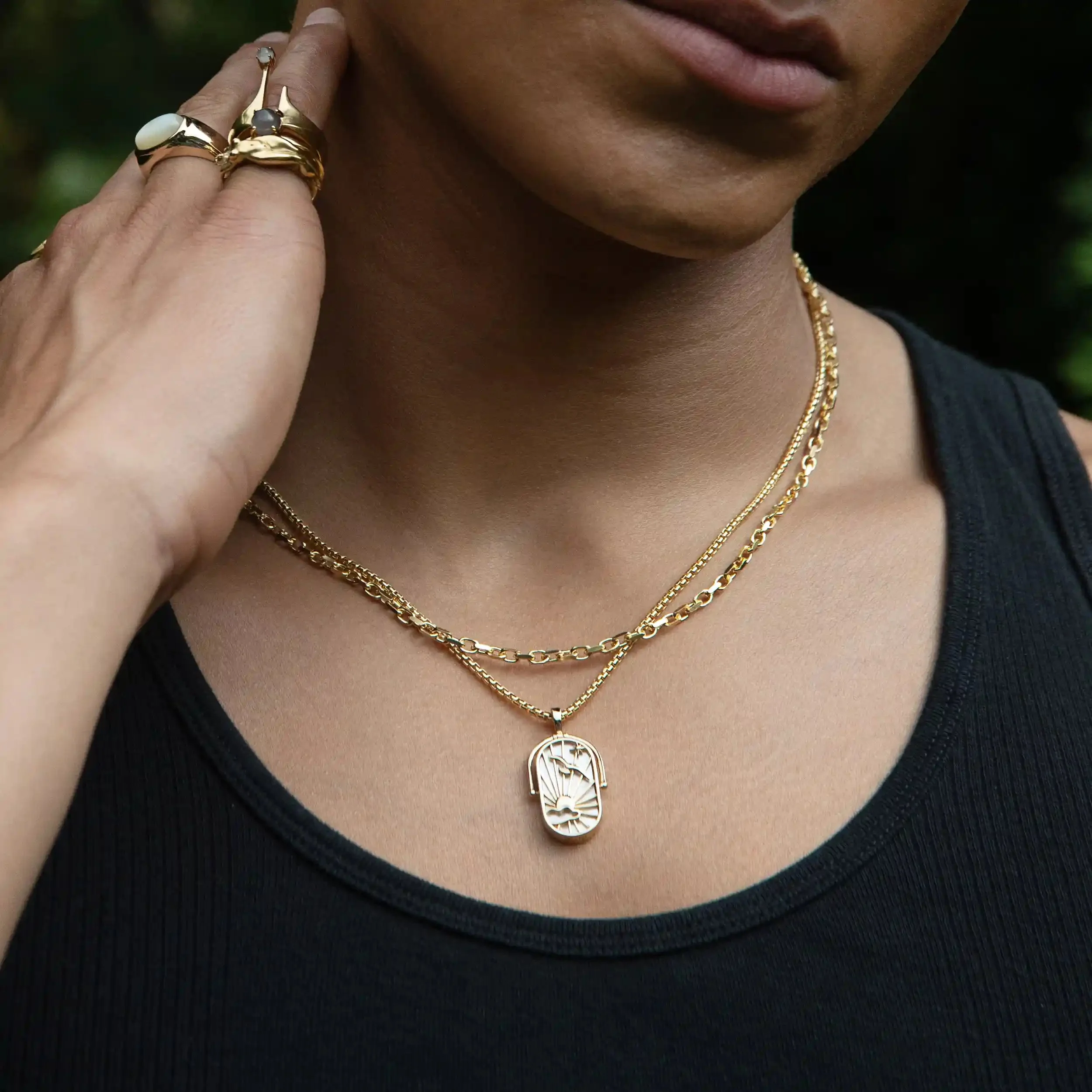Element Necklace with 2.1mm Rounded Box Chain - Image 2