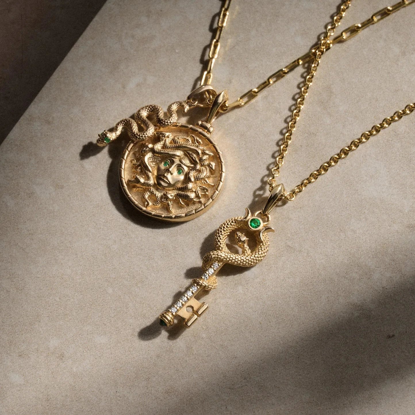 Emerald Key Necklace - Image 4
