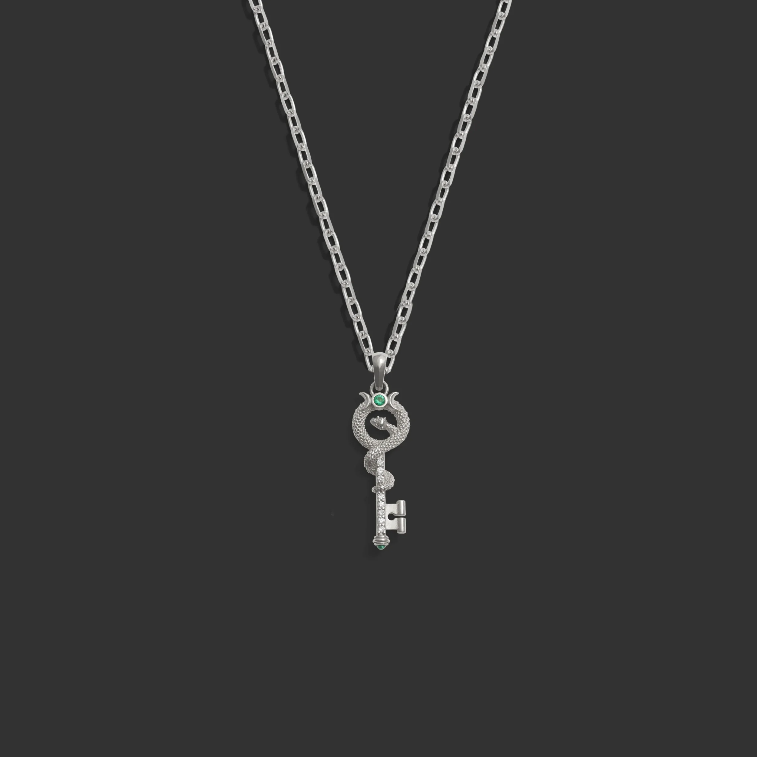 Emerald Key Necklace - Image 6