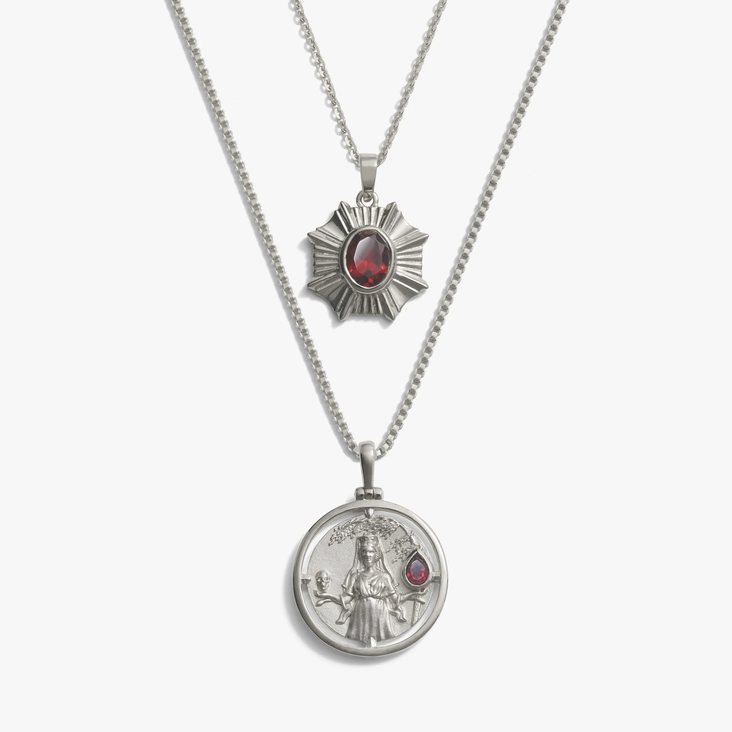 Garnet Aura Necklace Set - Image 4