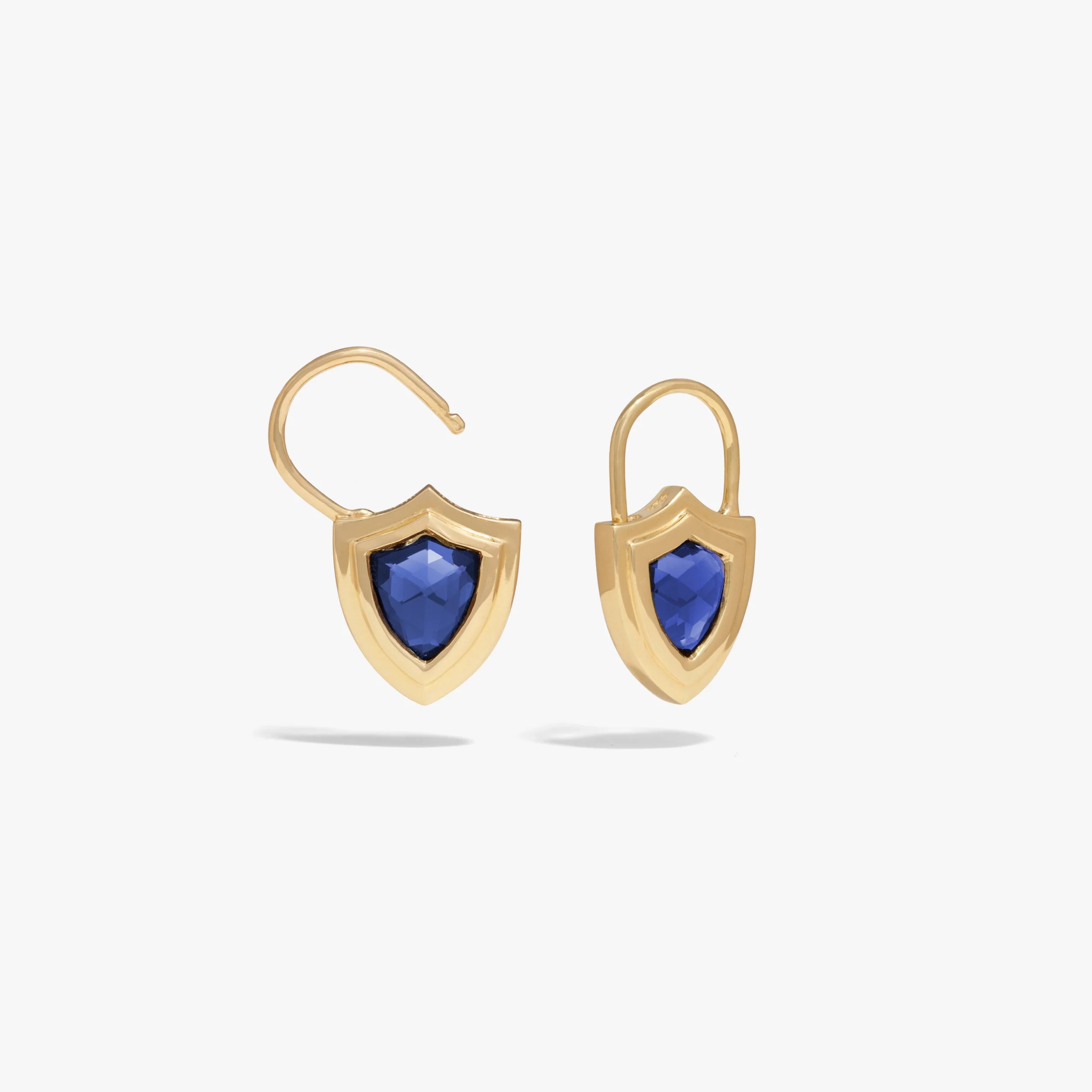 Gemstone Shield Huggie - Image 3