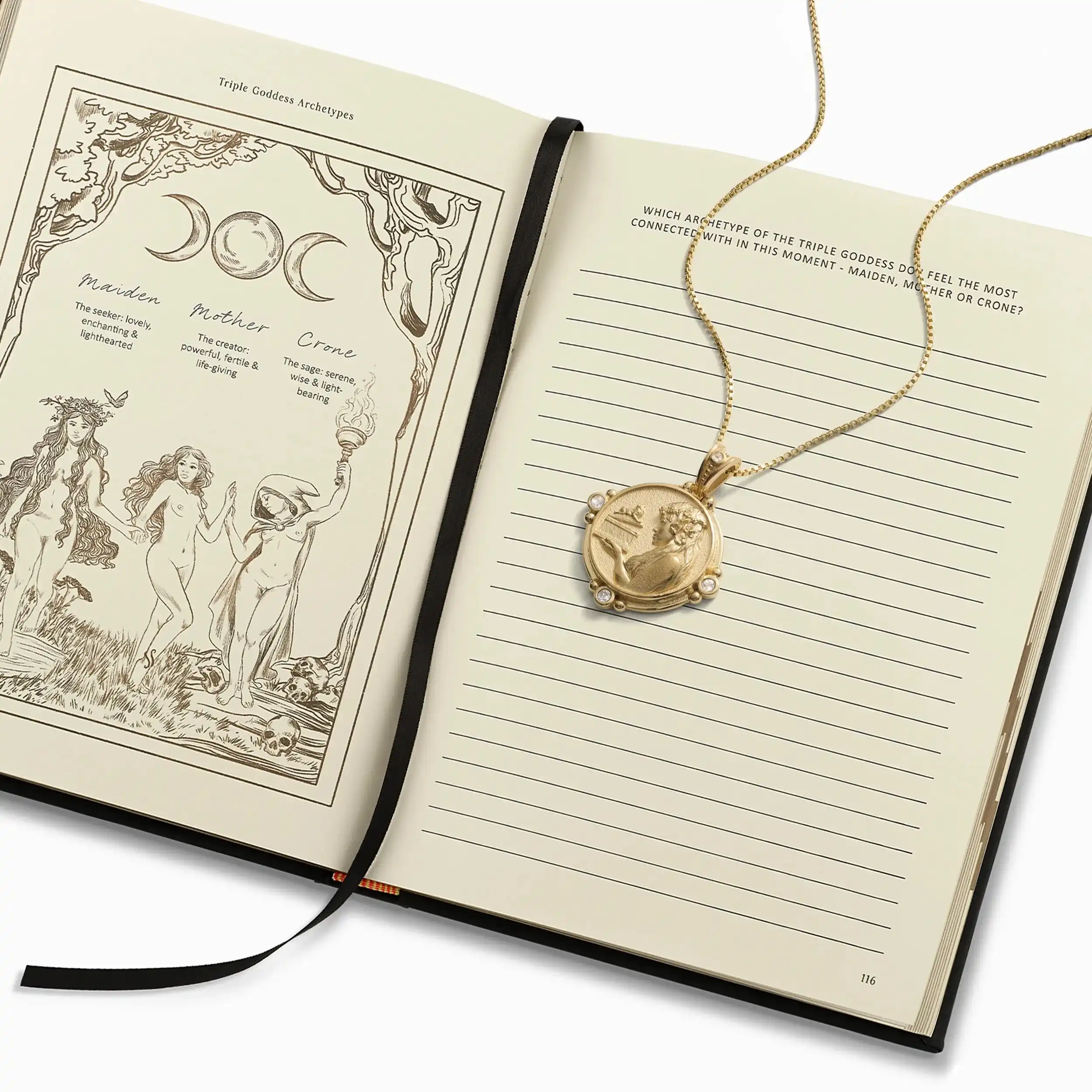 The Goddess Journal + Necklace Set - Image 4