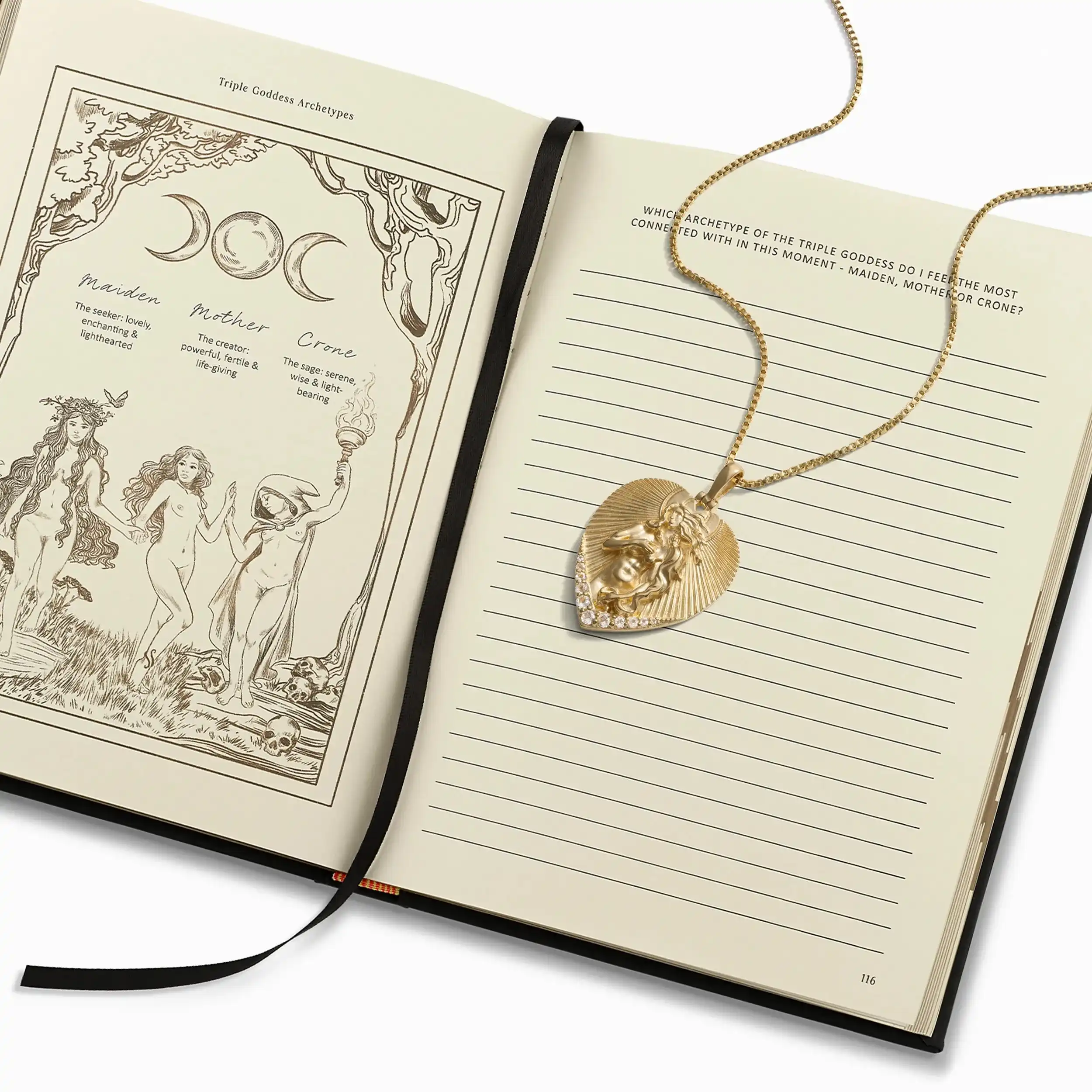 The Goddess Journal + Necklace Set - Image 5