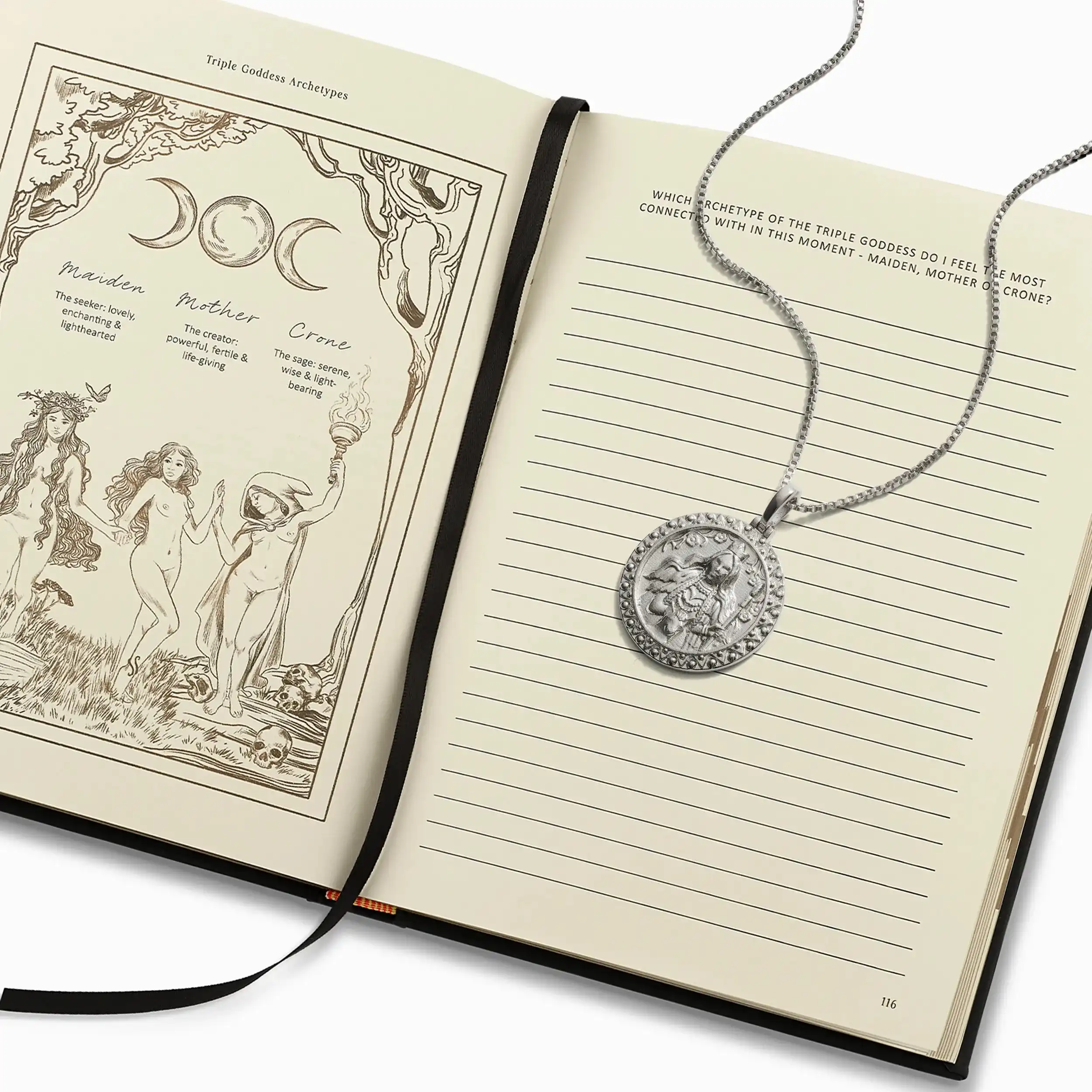 The Goddess Journal + Necklace Set - Image 7