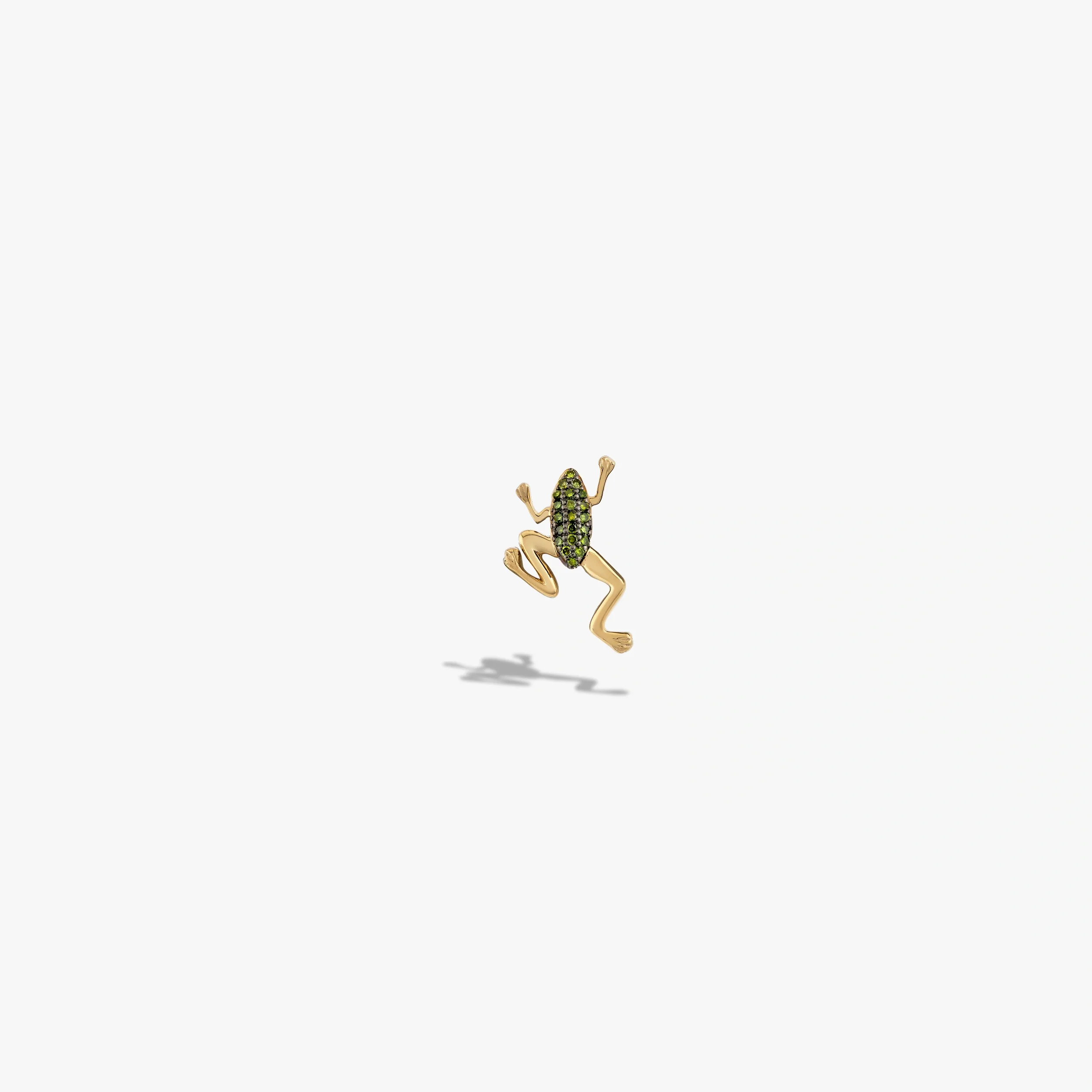 Green Diamond Baby Frog Studs - Image 6