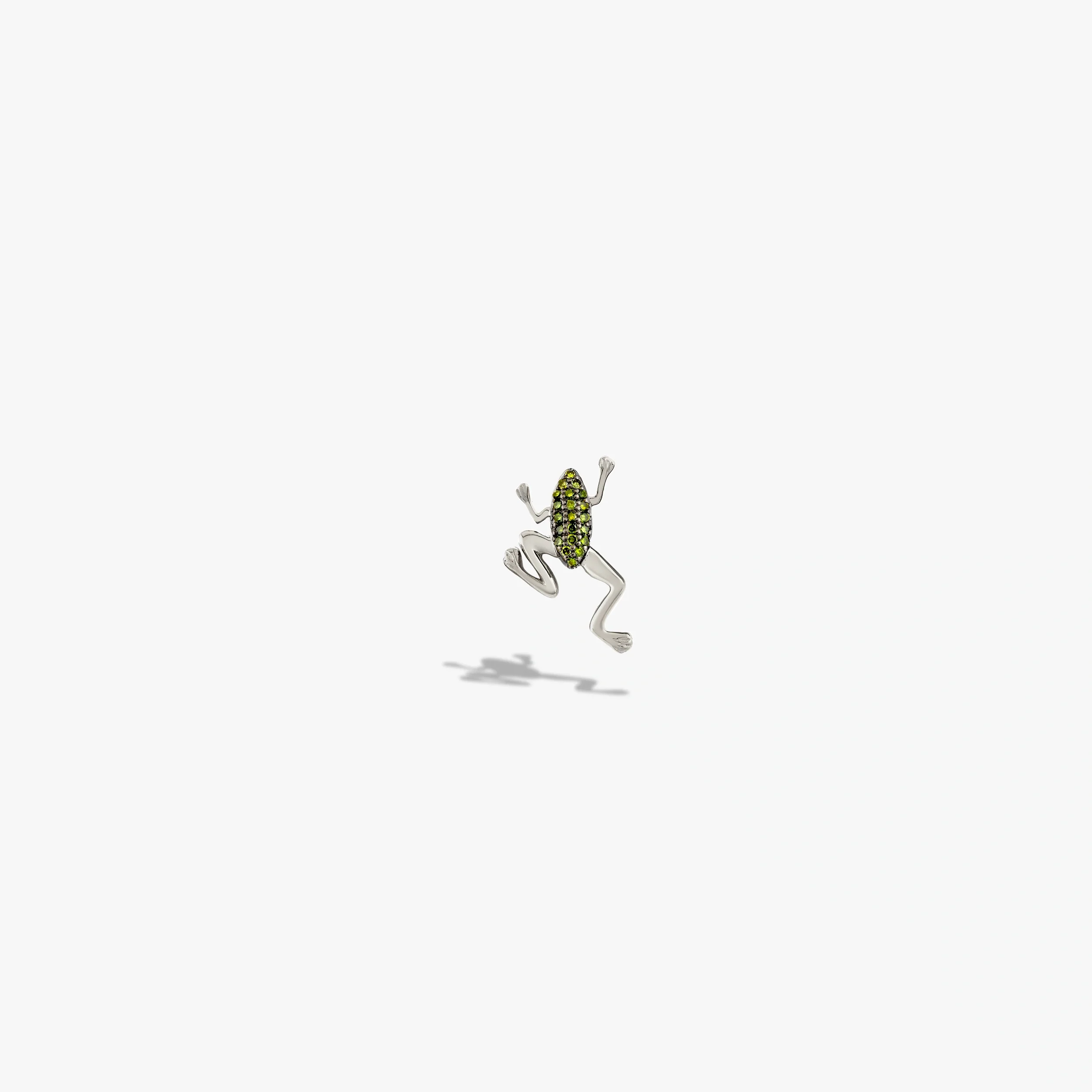 Green Diamond Baby Frog Studs - Image 7